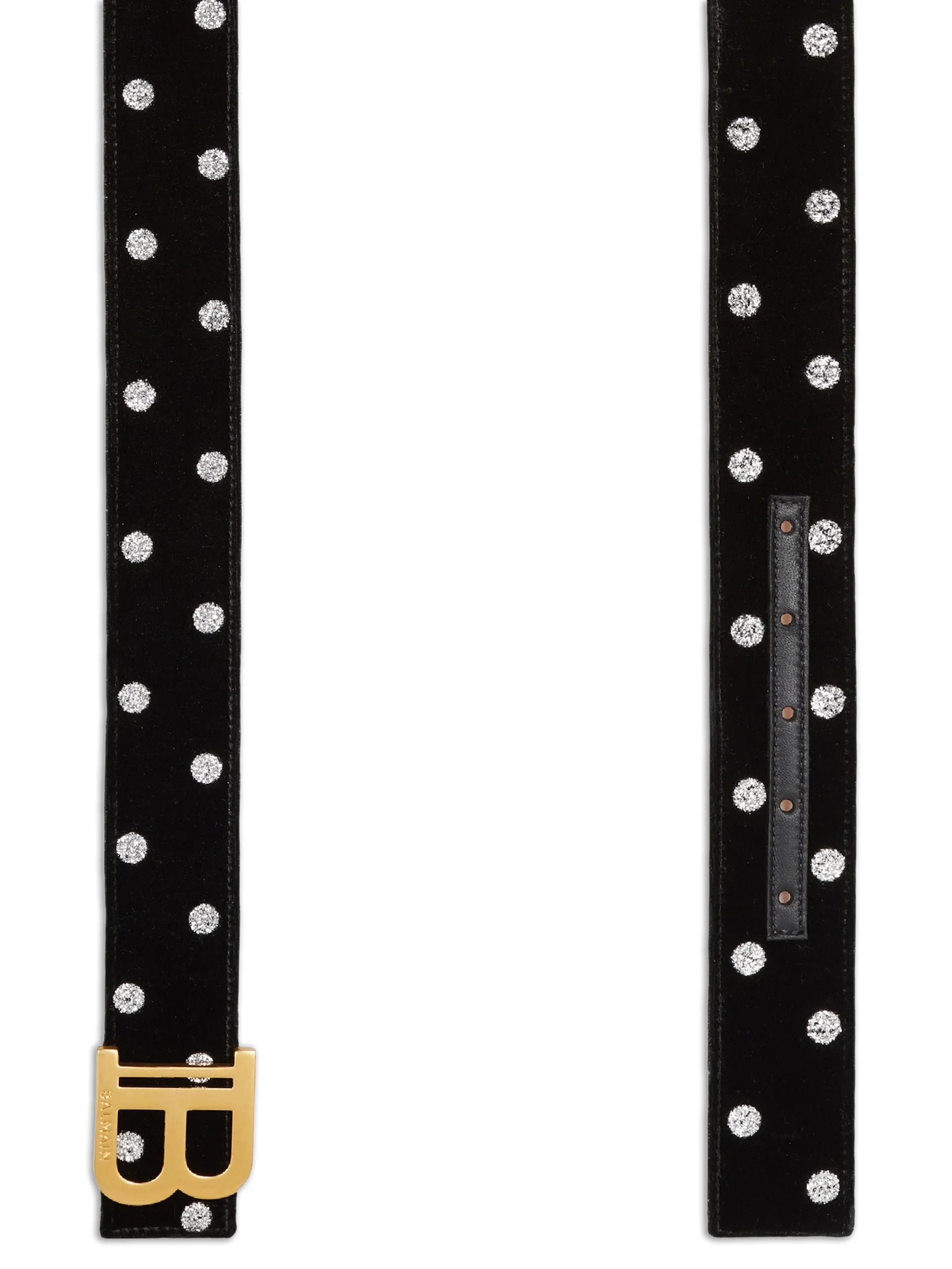 B-Belt 4cm-velvet glitter dots