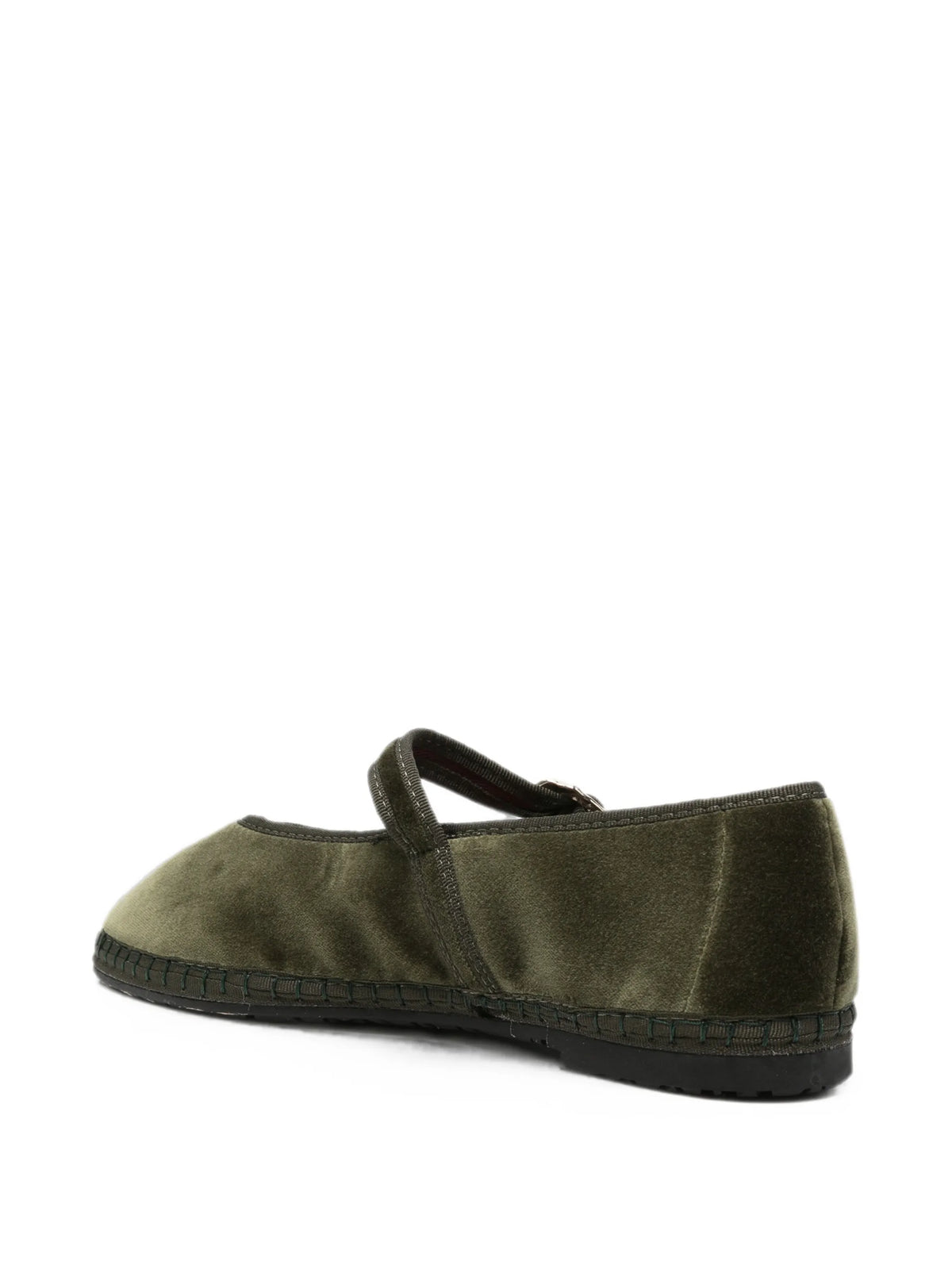 Pierre mary jane velvet forest green ballet flats