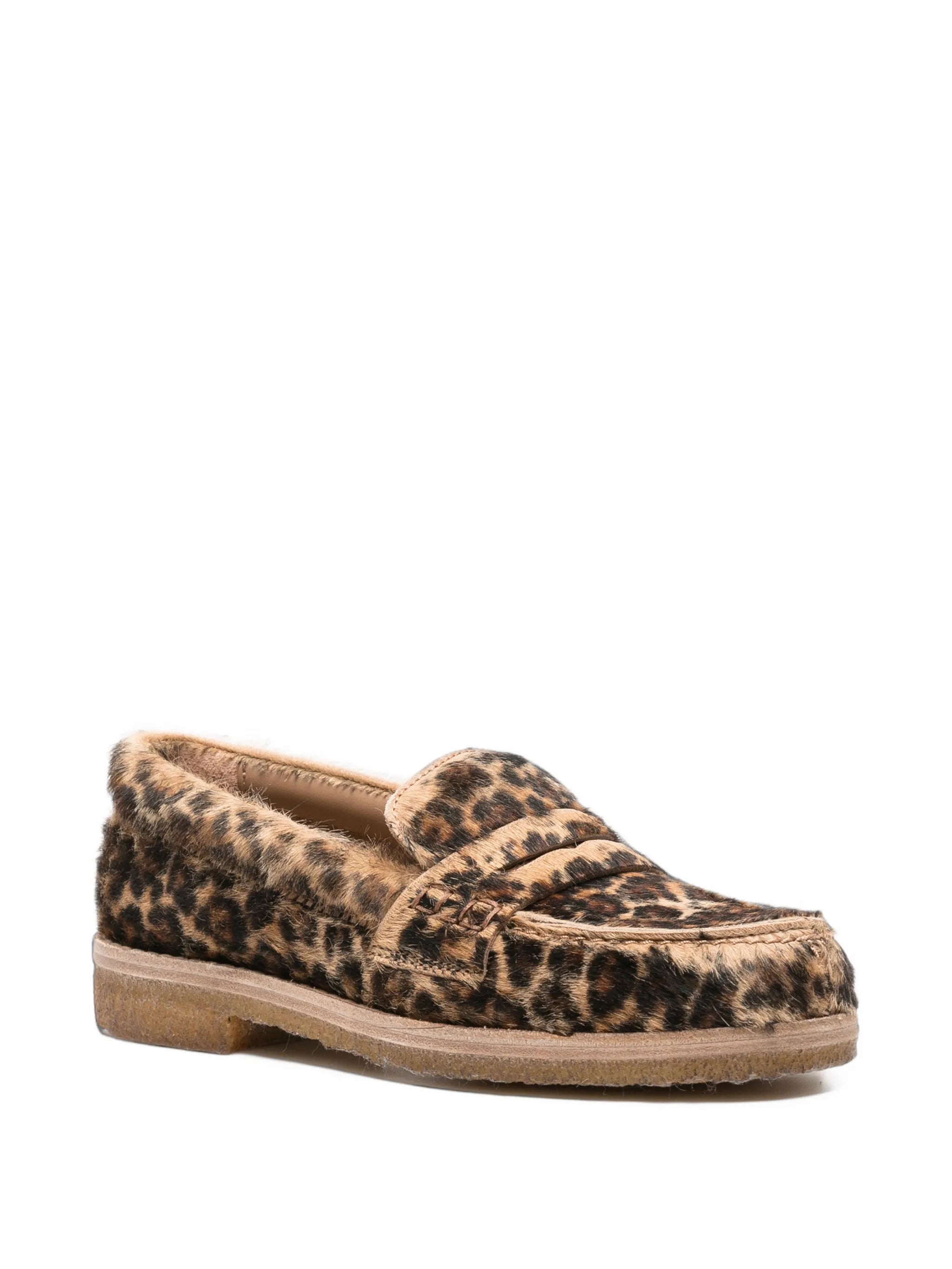 Jerry loafers in leopard-print pony skin