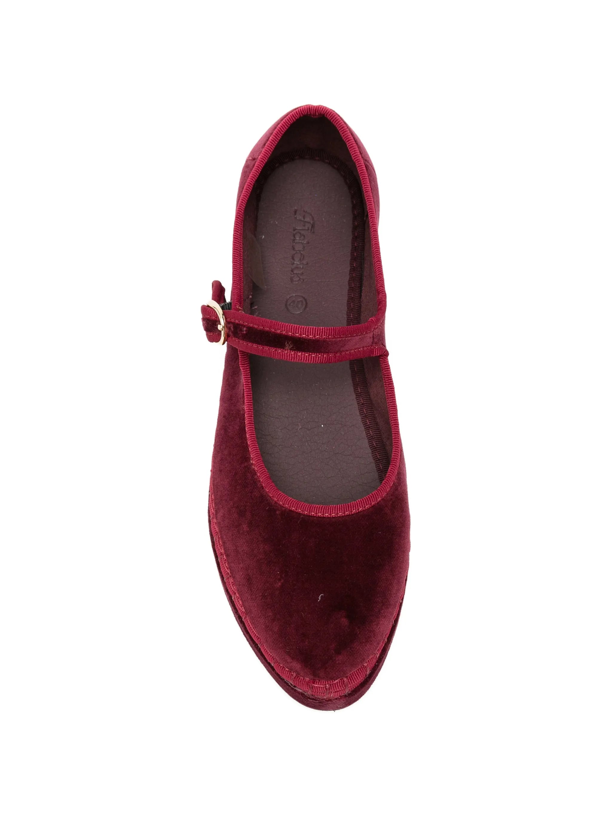 Double Lucrecia velvet Mary Jane shoes