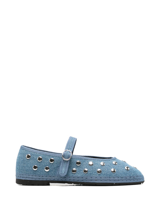 Mae stud-embellished ballet flats