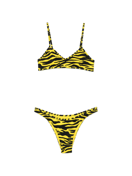 tiger-print bikini