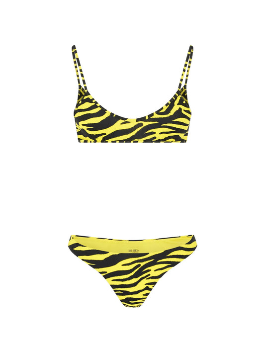 black and yellow bikini