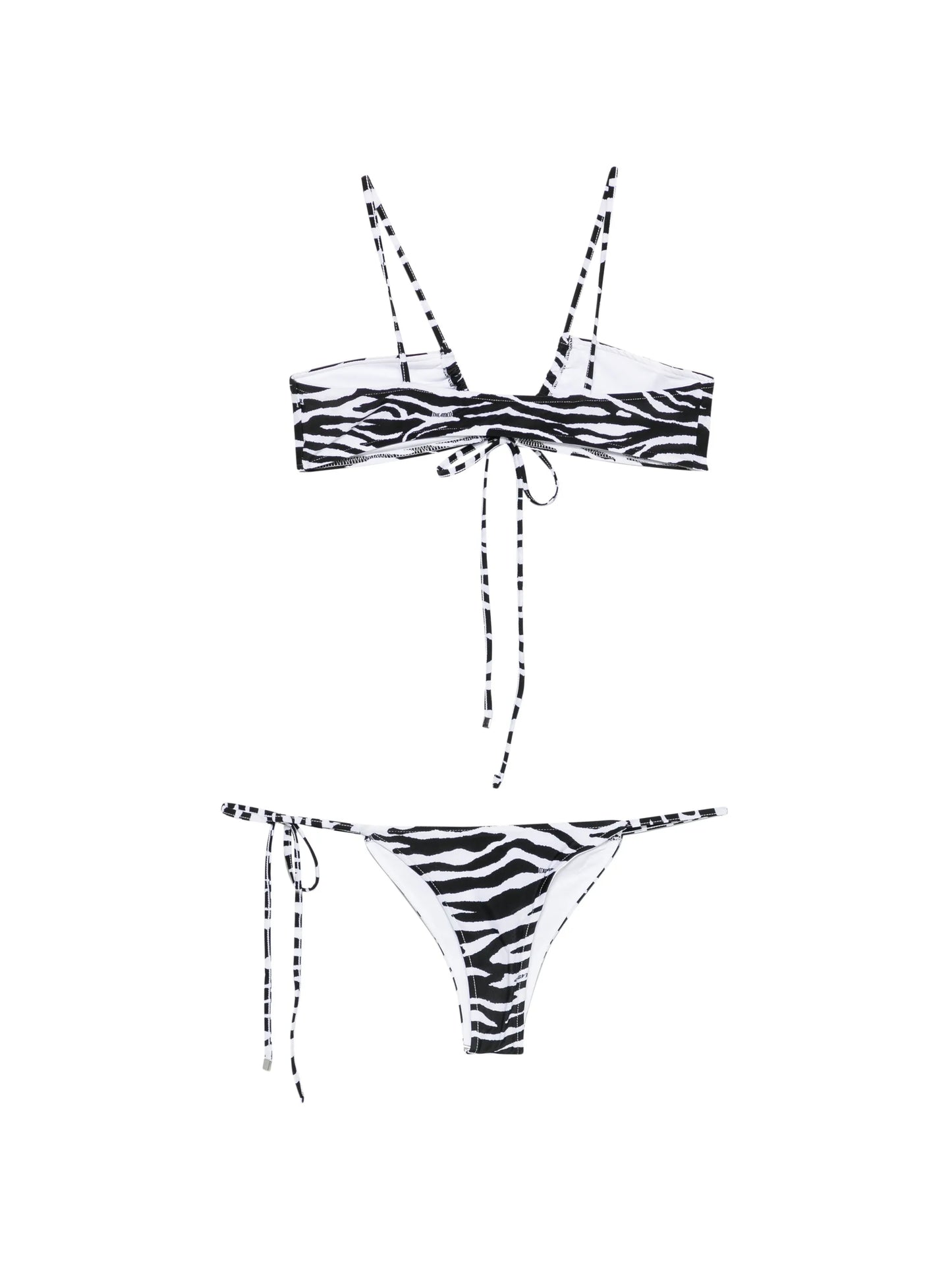 zebra-print tie-fastening bikini