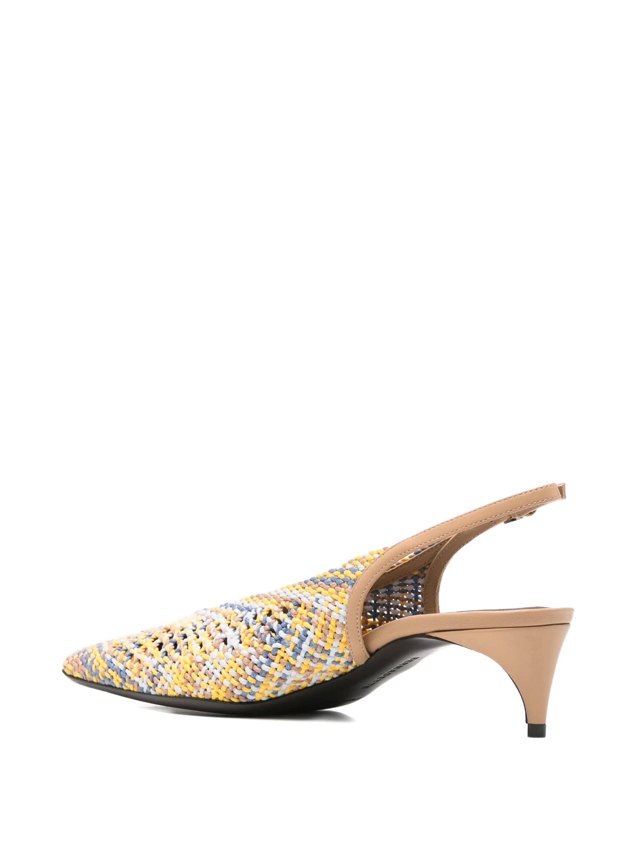 Lolo woven slingback pumps
