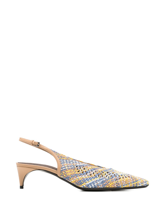 Lolo woven slingback pumps