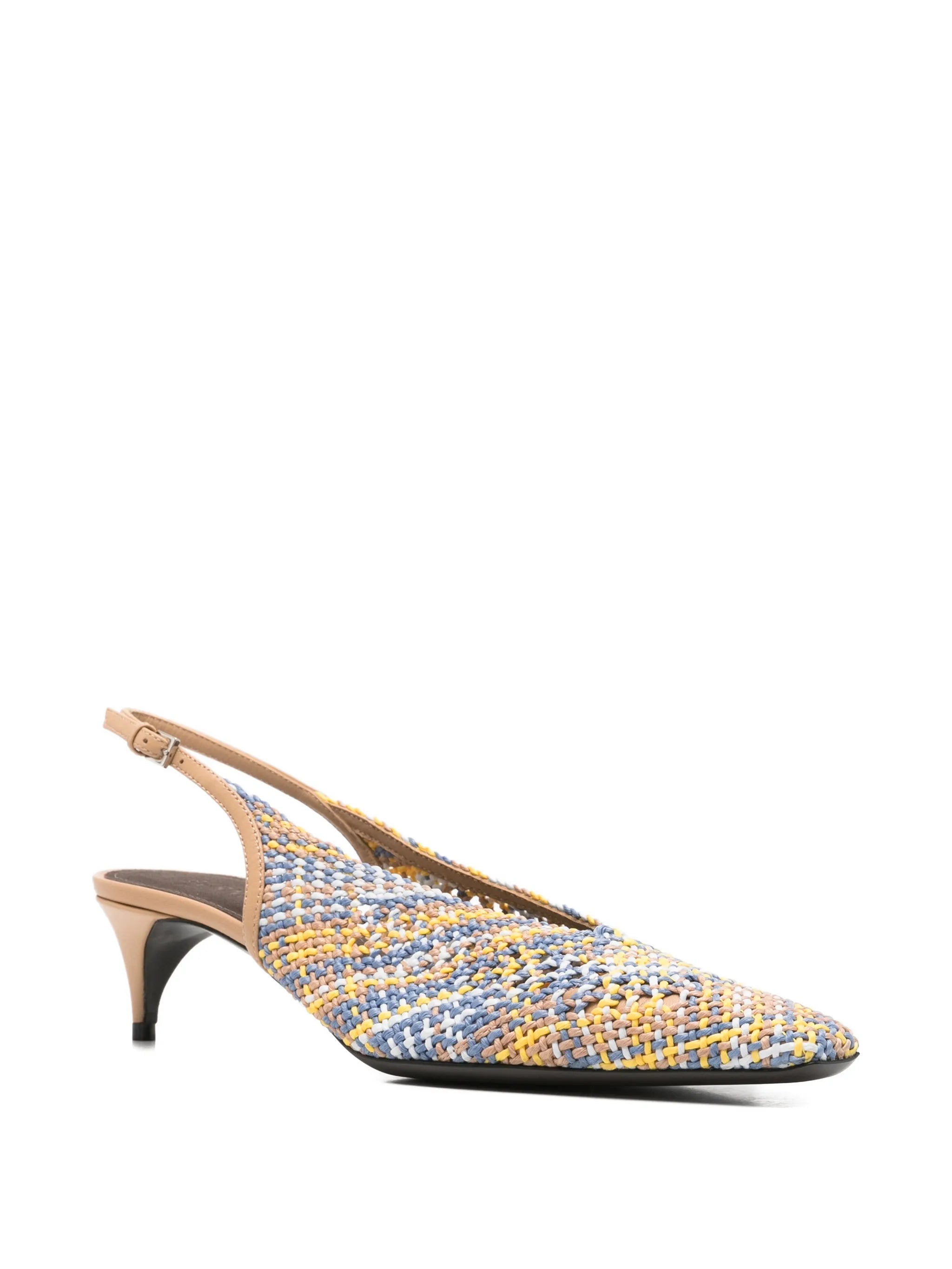 Lolo woven slingback pumps