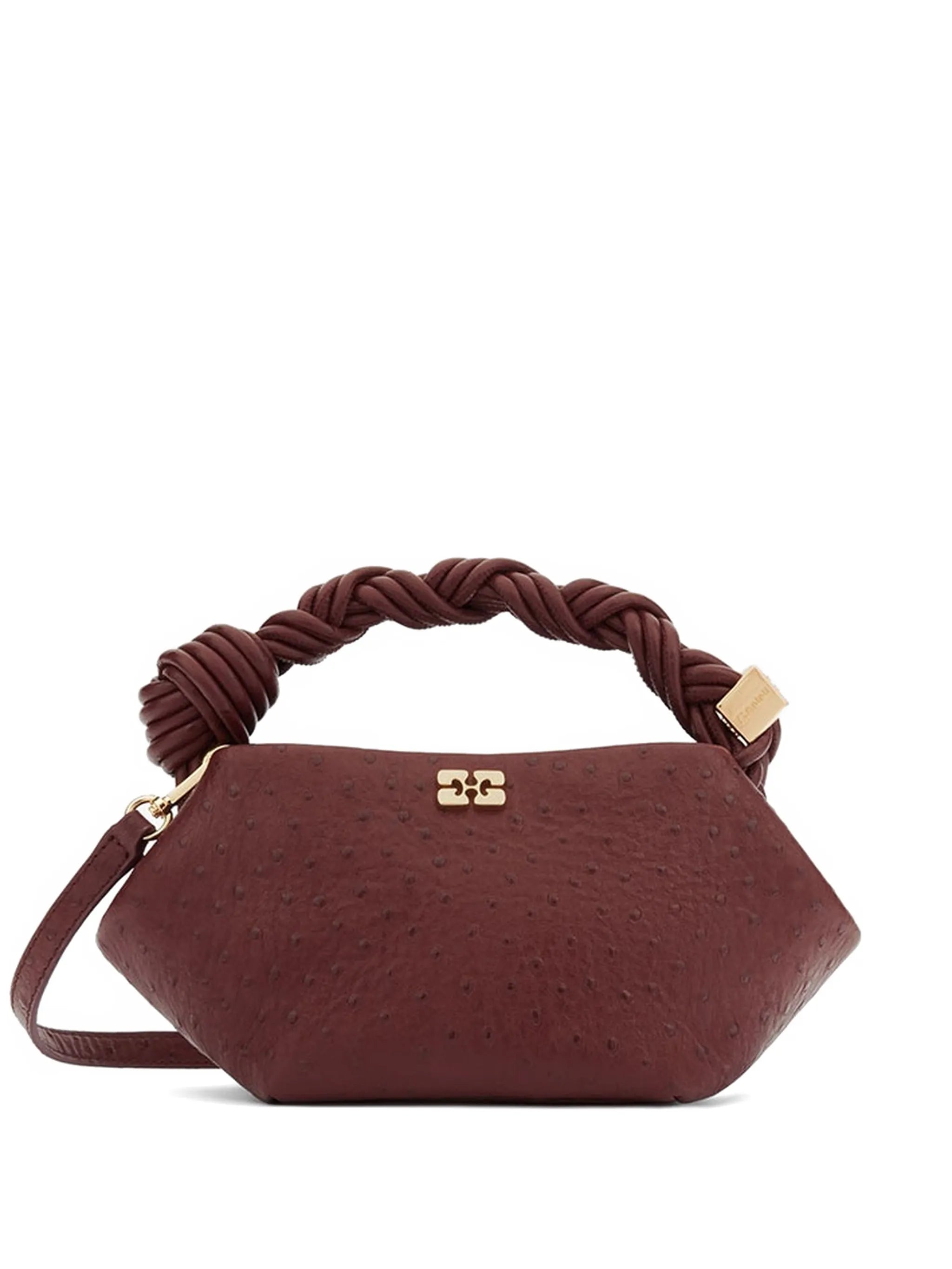 mini Bou bag in red ostrich