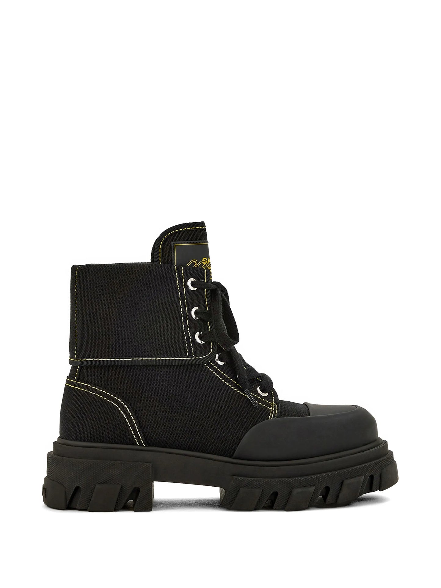 Trail contrast-stitch combat boots