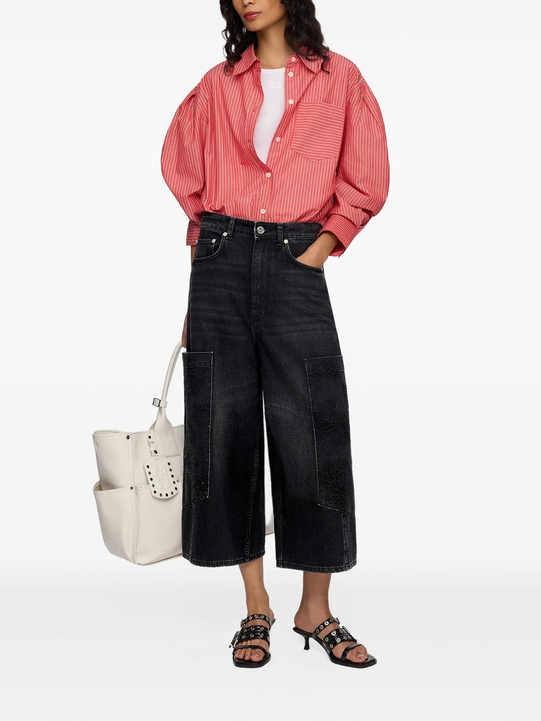 shirt in striped cotton