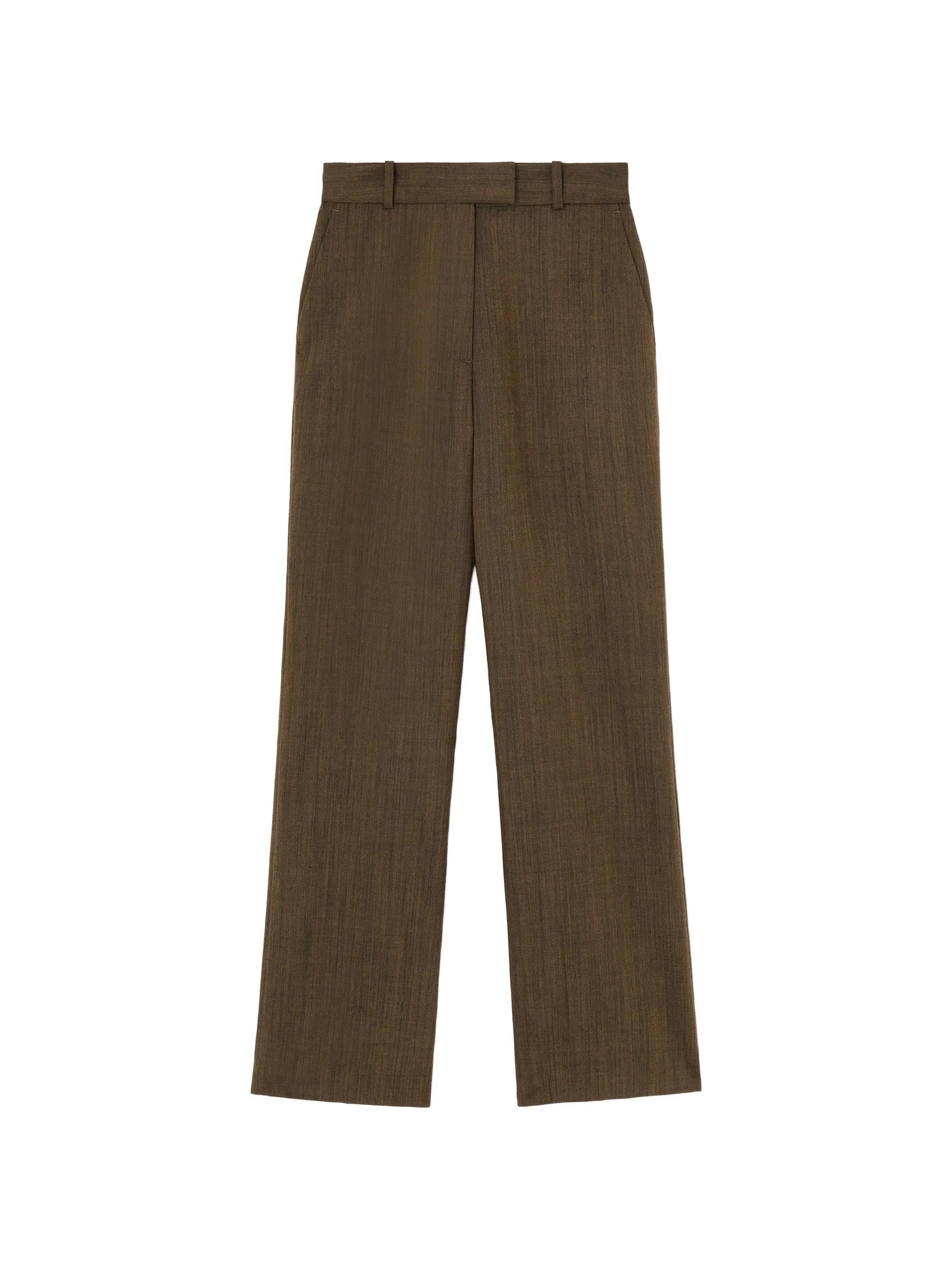 mélange-effect trousers