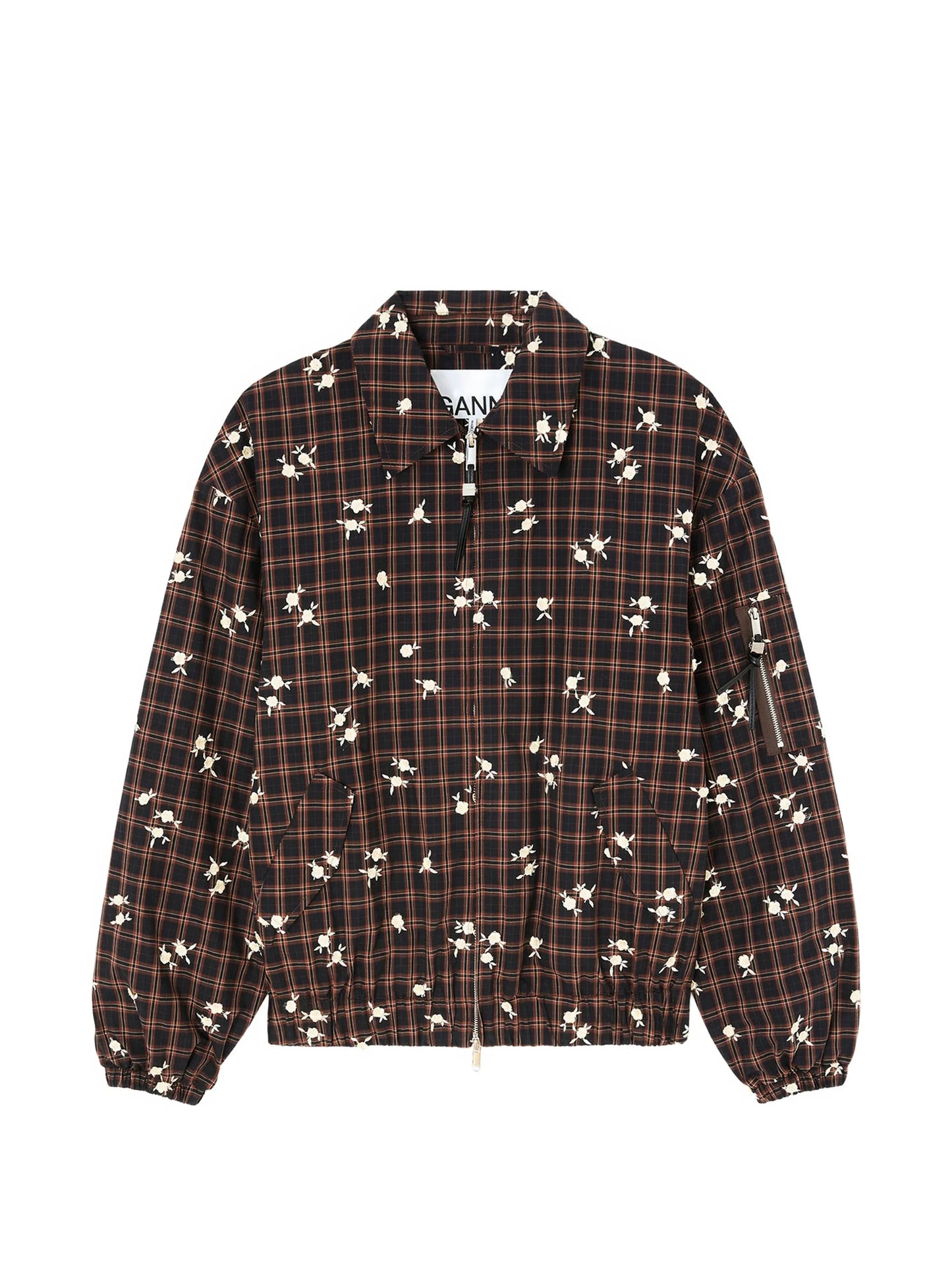 checked bomber jacket