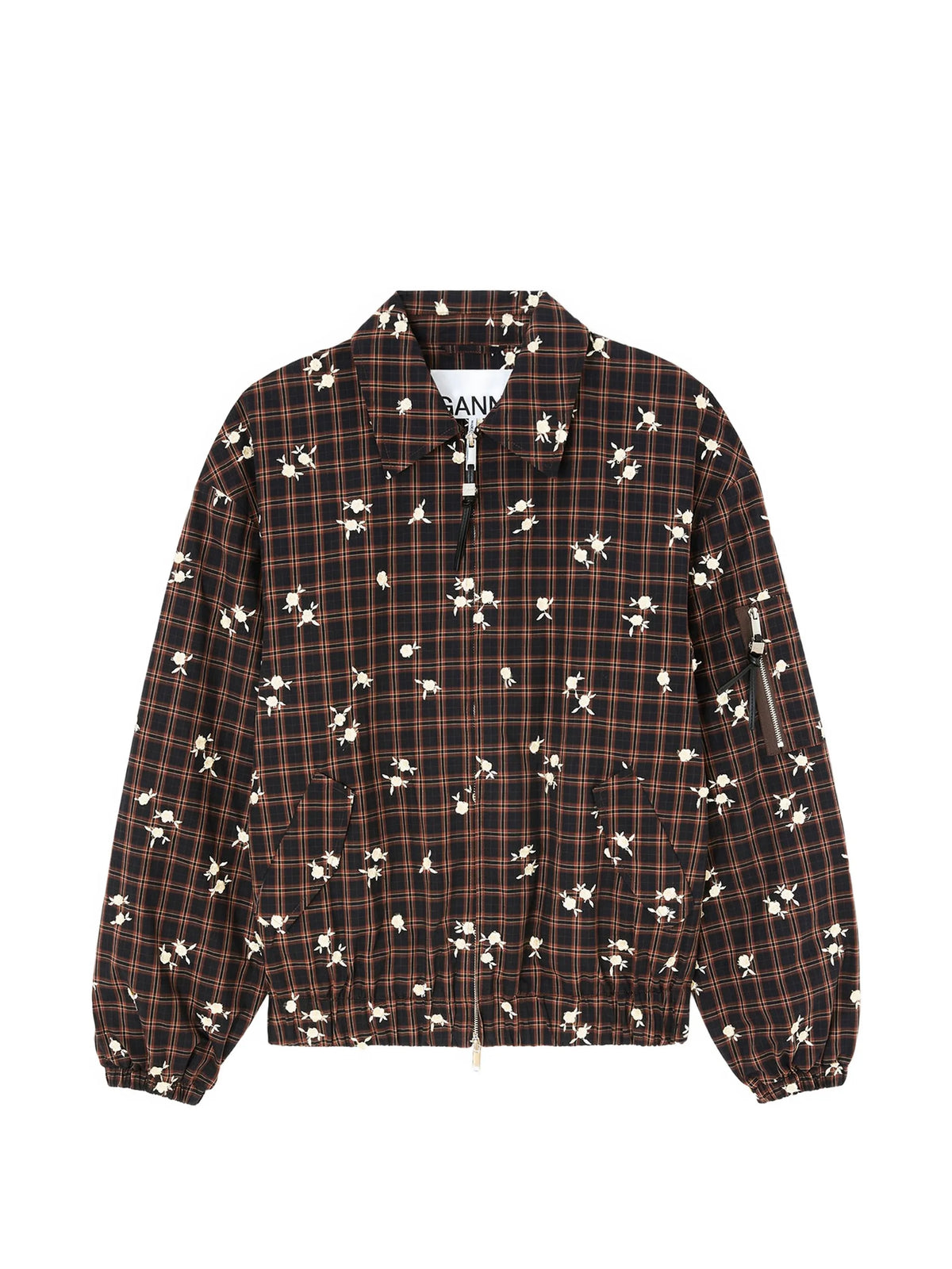 bomber jacket in printed check