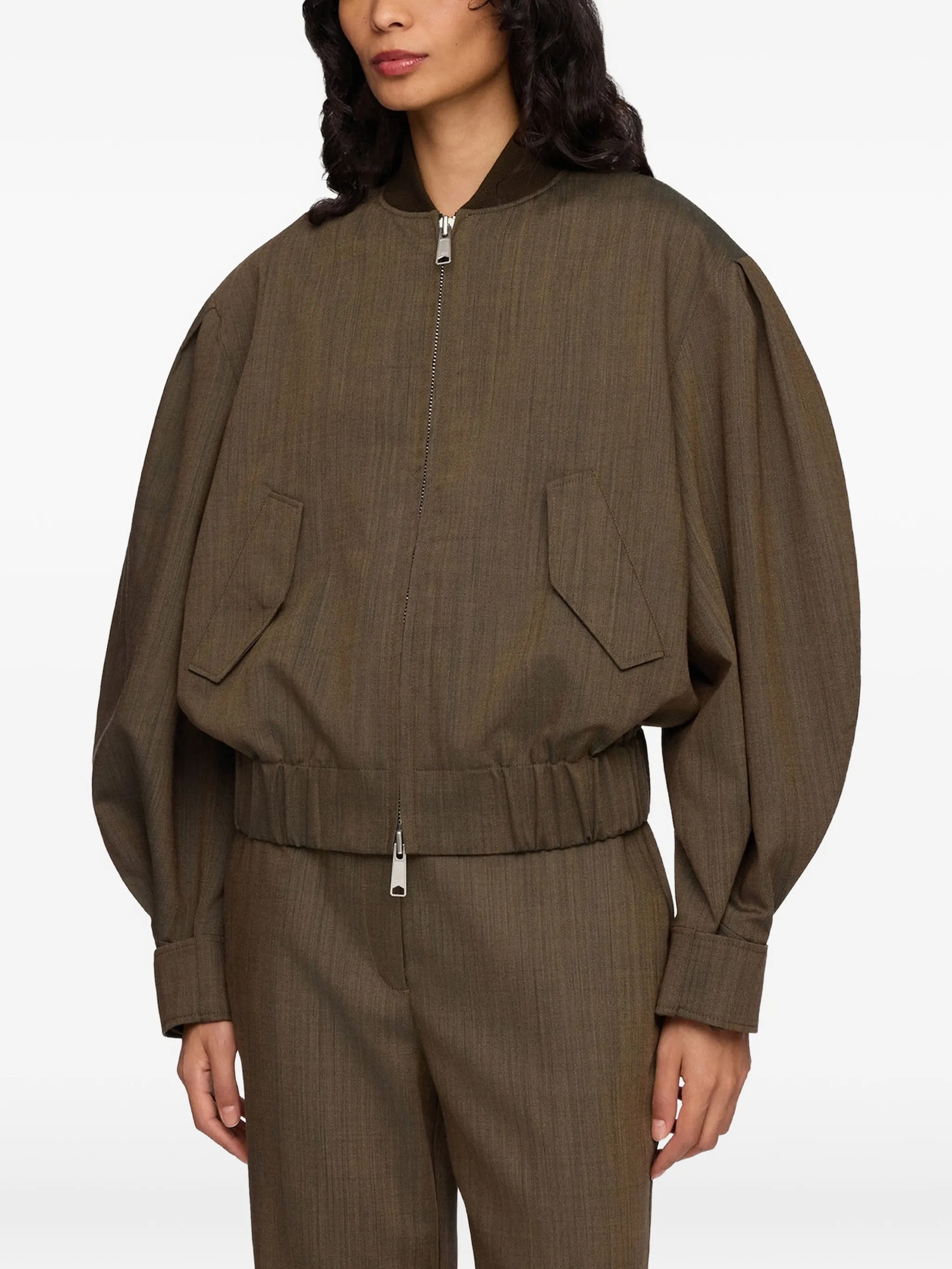 bomber in wool melange