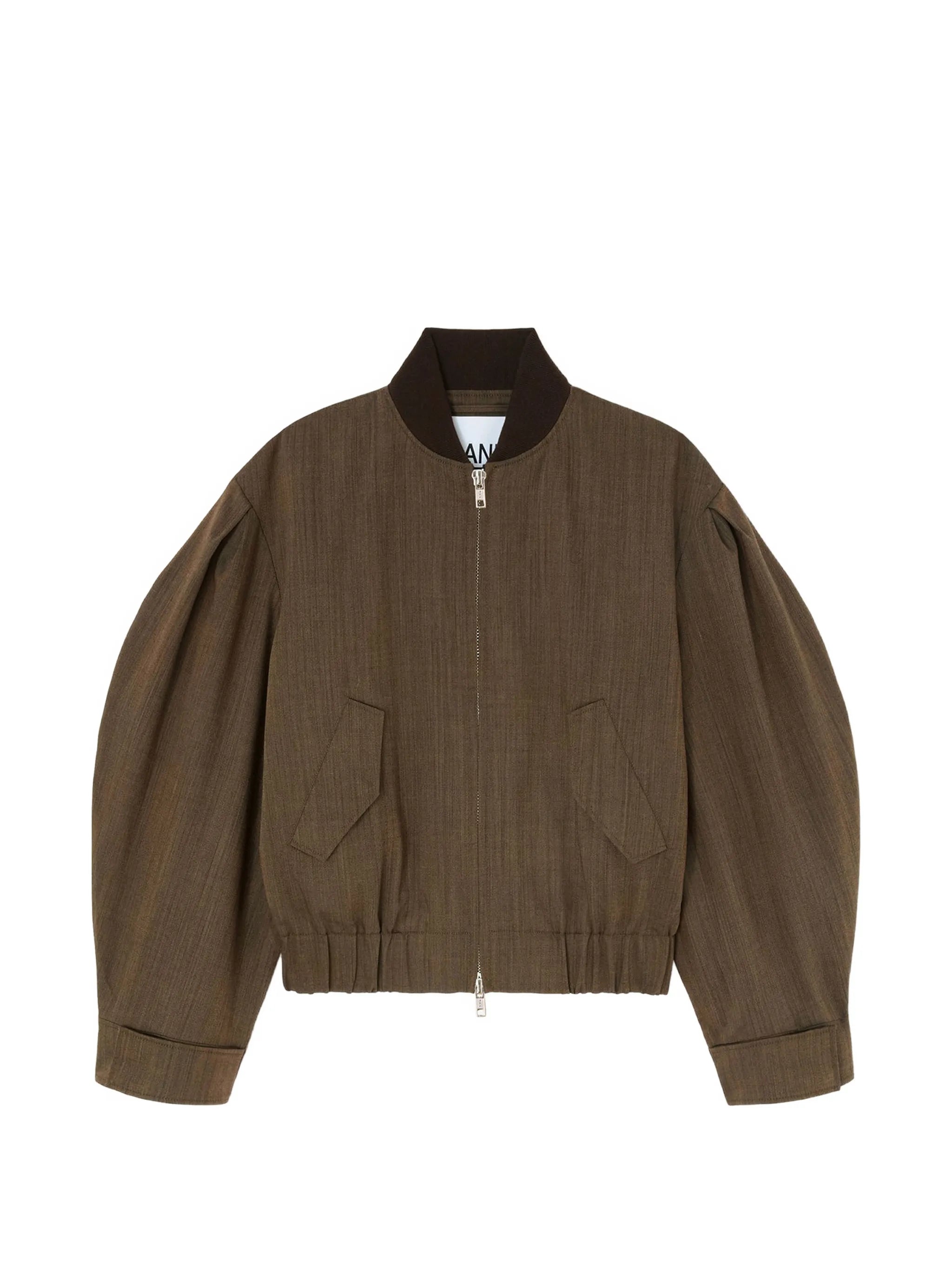bomber in wool melange
