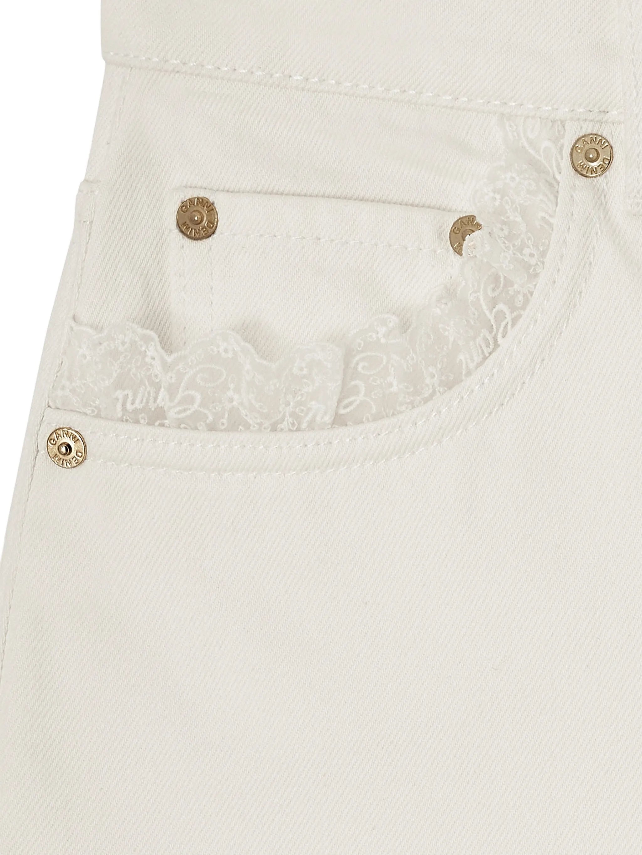 Lari straight jeans in white denim
