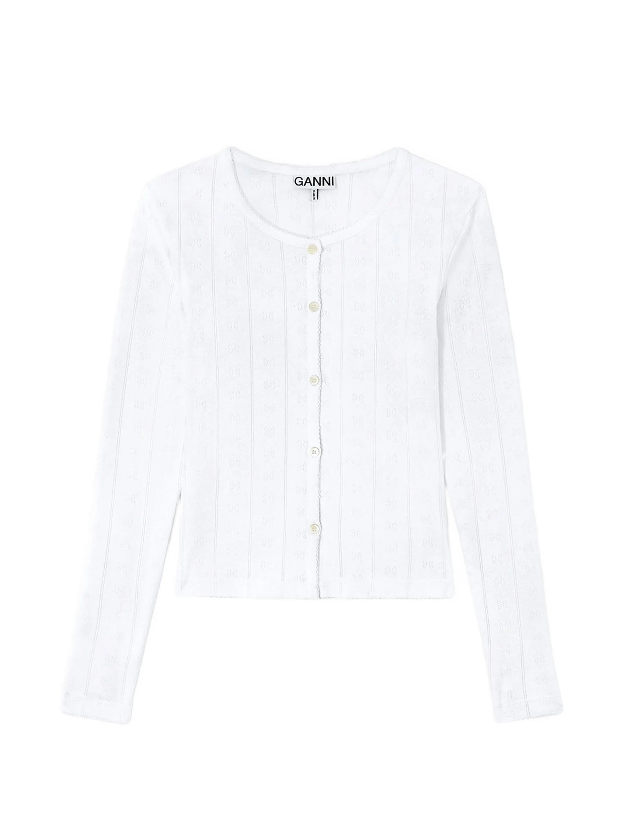 pointelle-knit cardigan