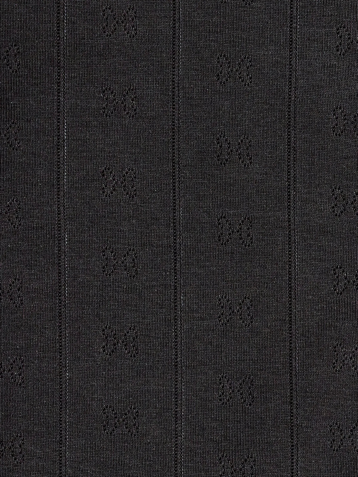 top in black pointelle