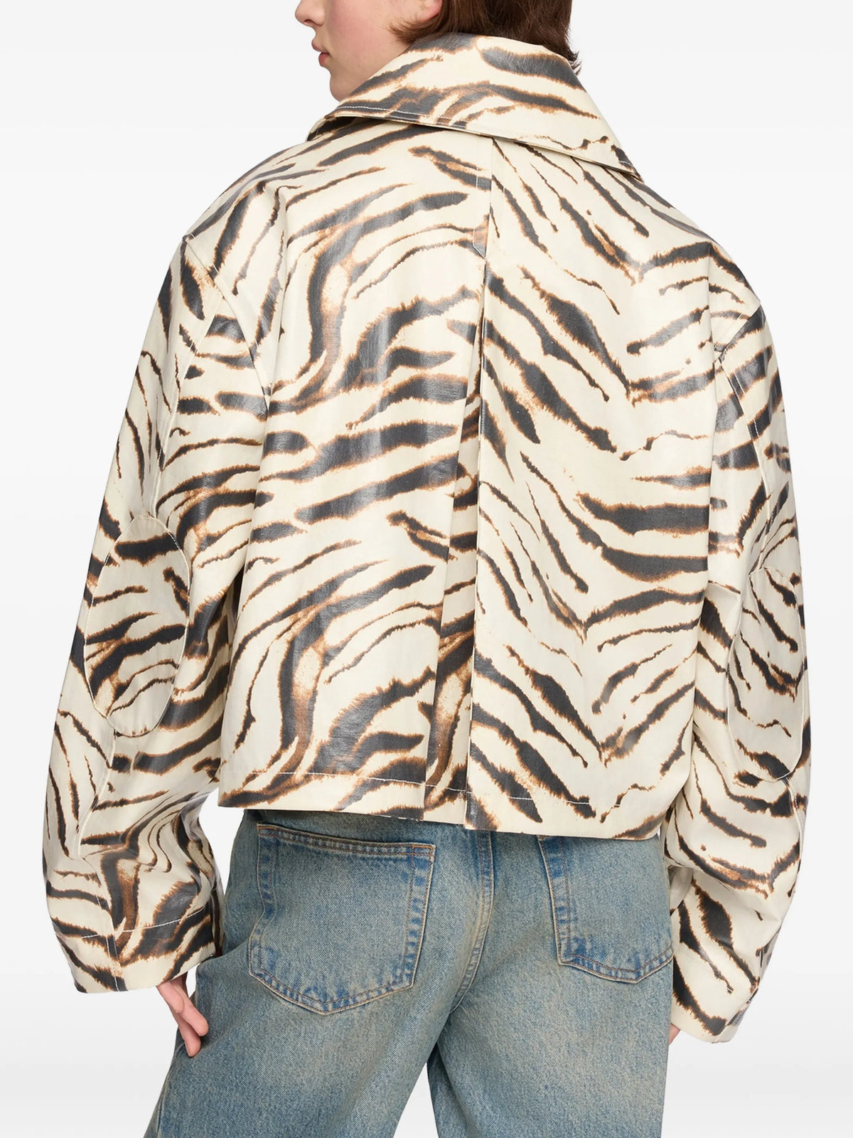 jacket in laminated zebra
