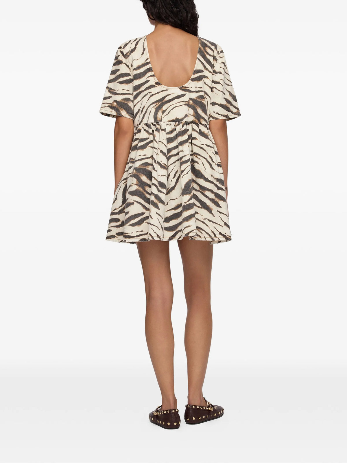 dress in zebra denim