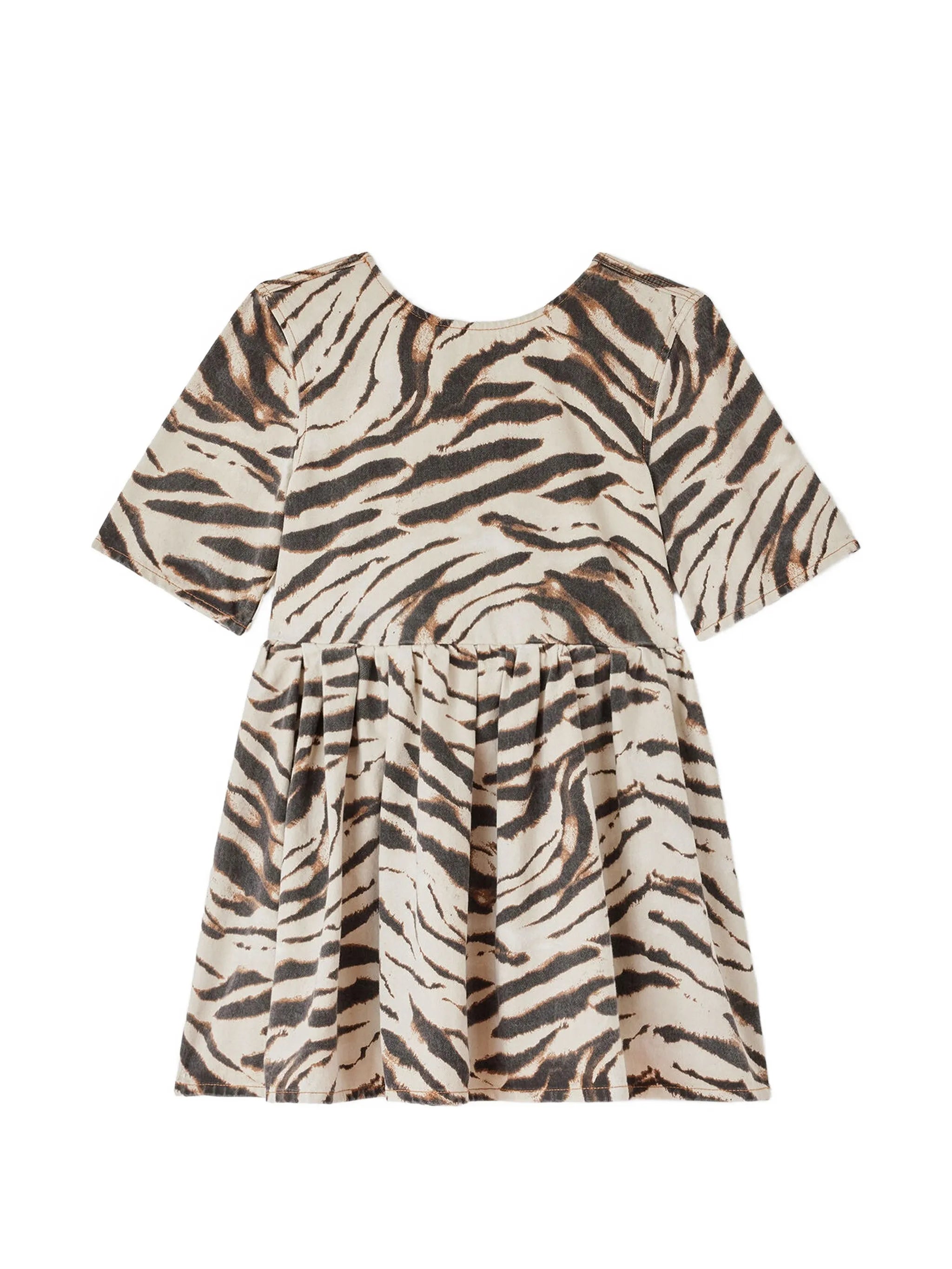 dress in zebra denim