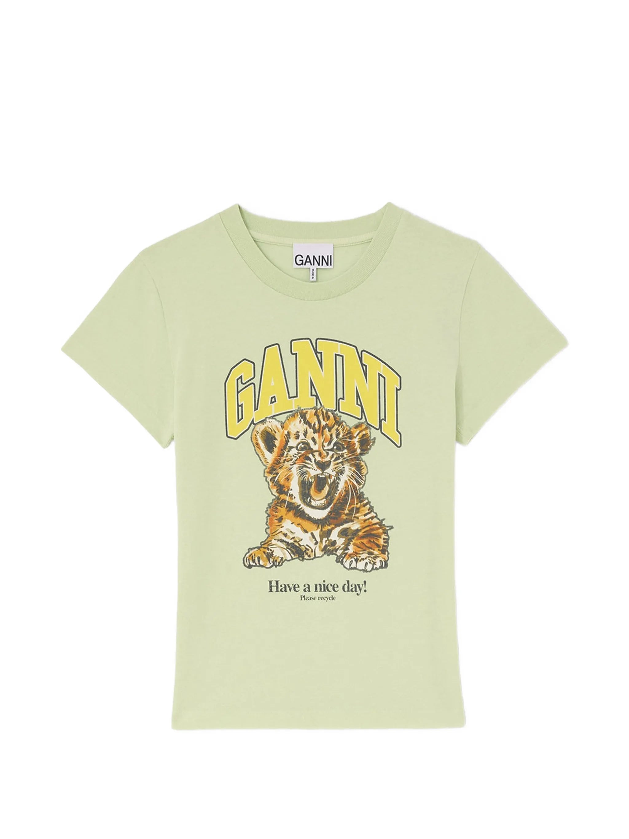 tiger-print T-shirt