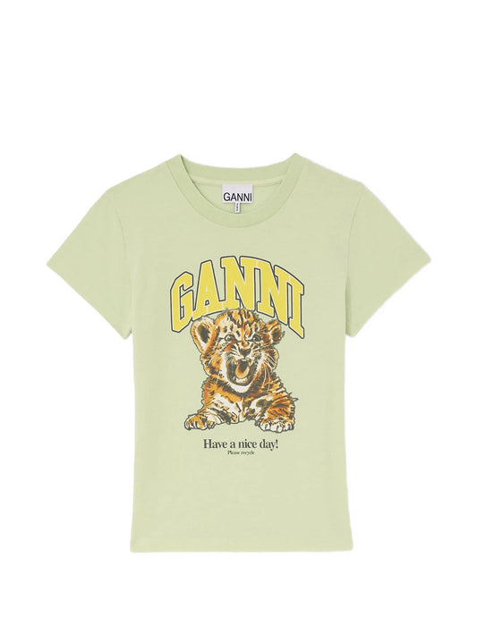 tiger-print T-shirt