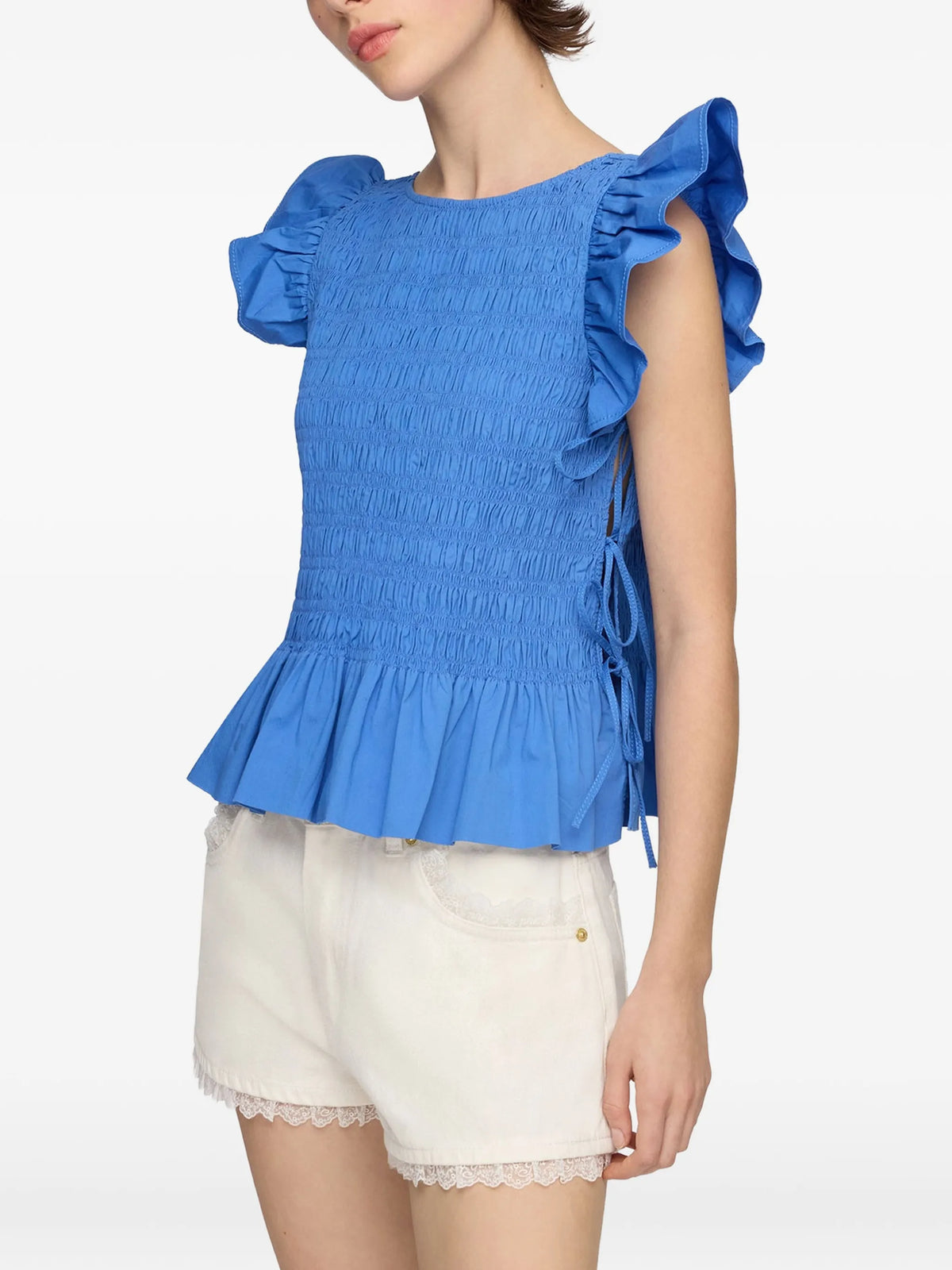 top in smocked cotton