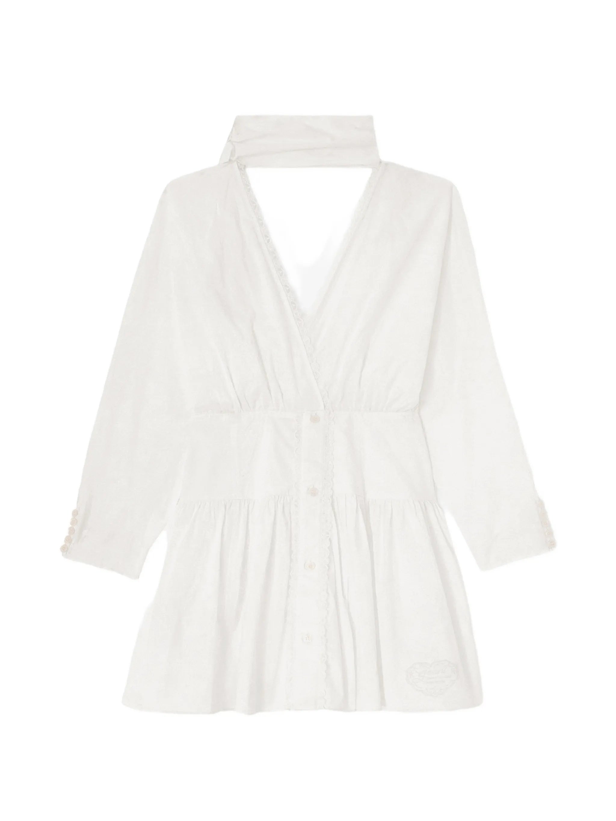 dress in white cotton