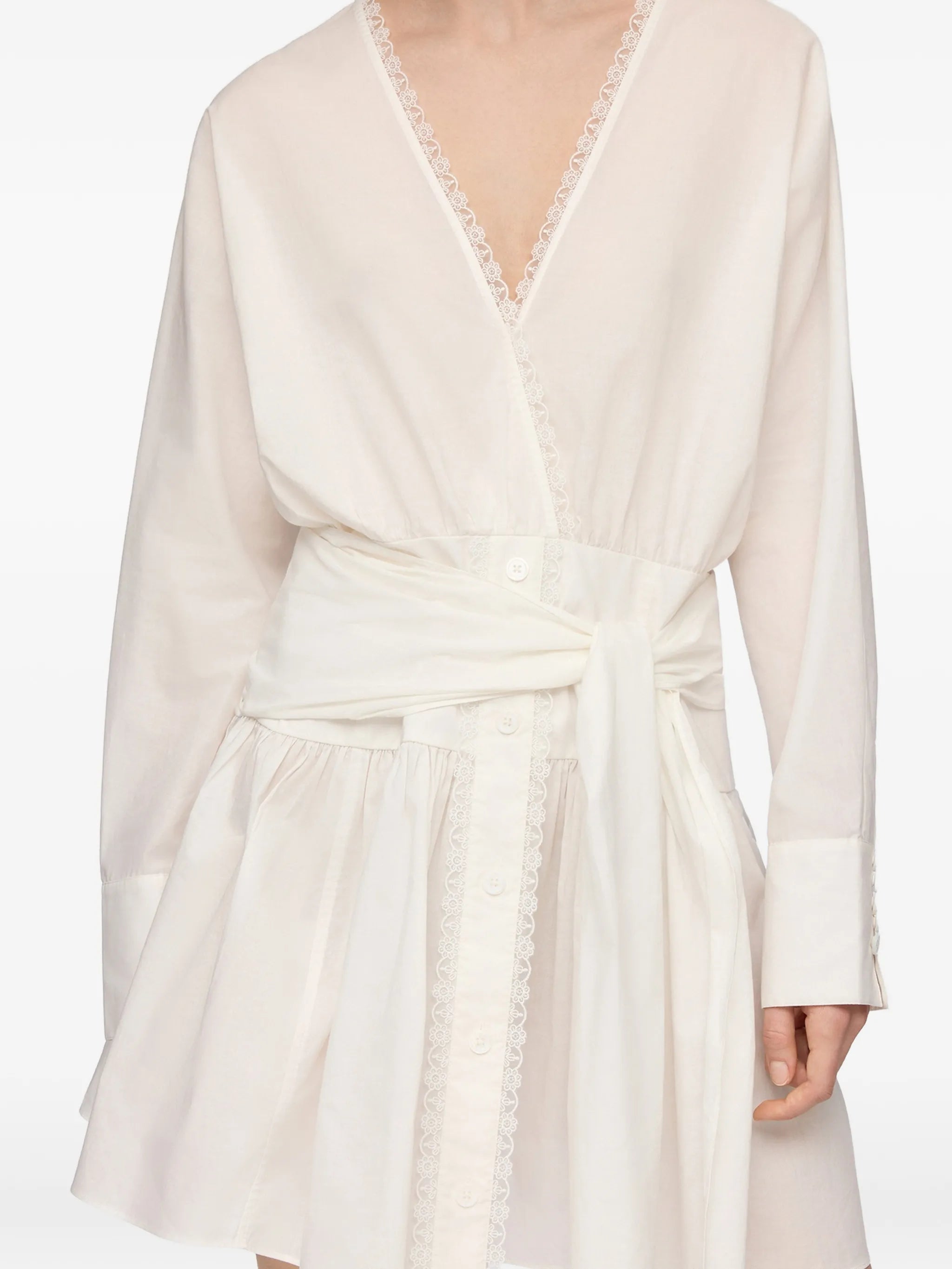 dress in white cotton