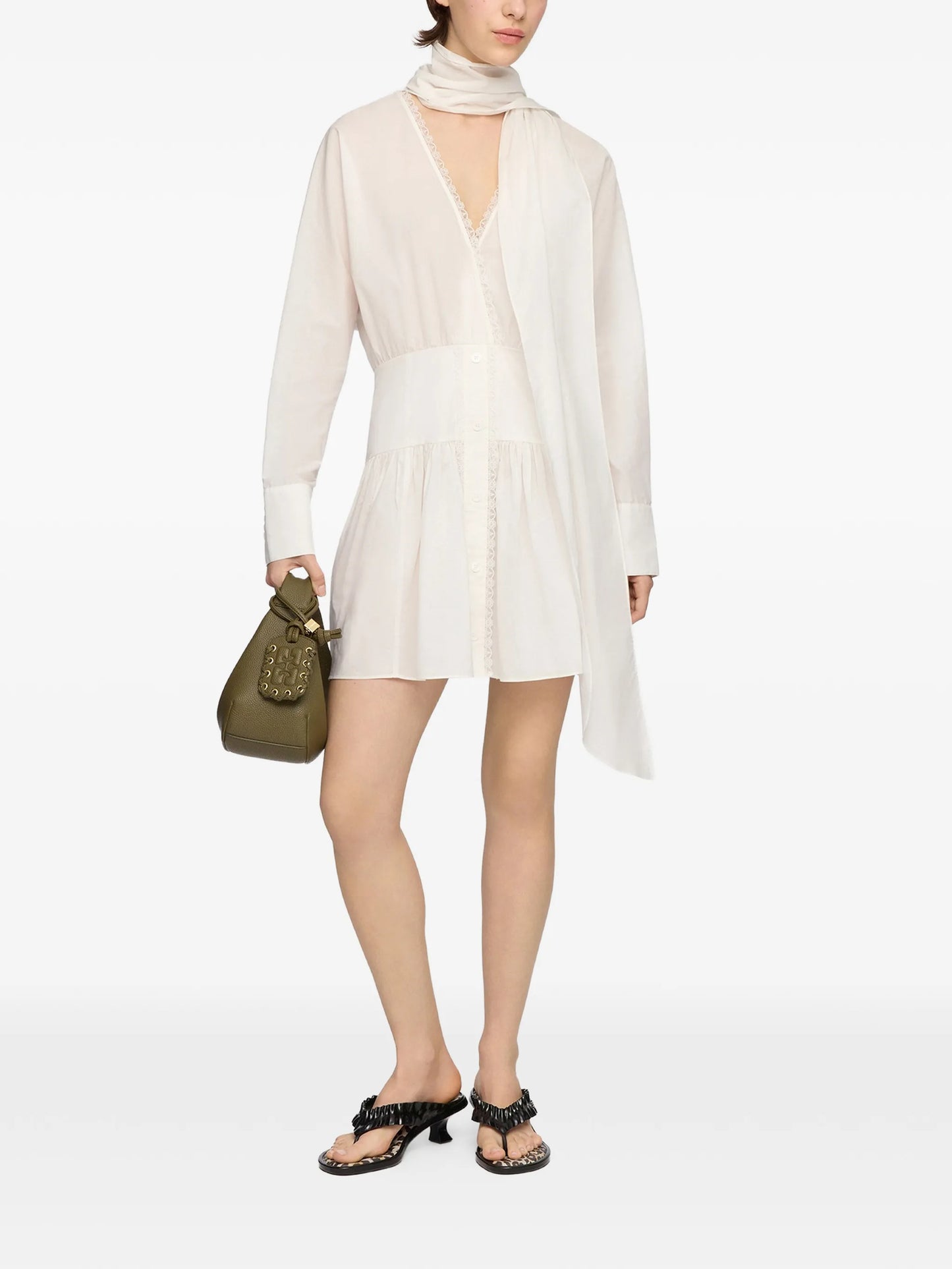 dress in white cotton