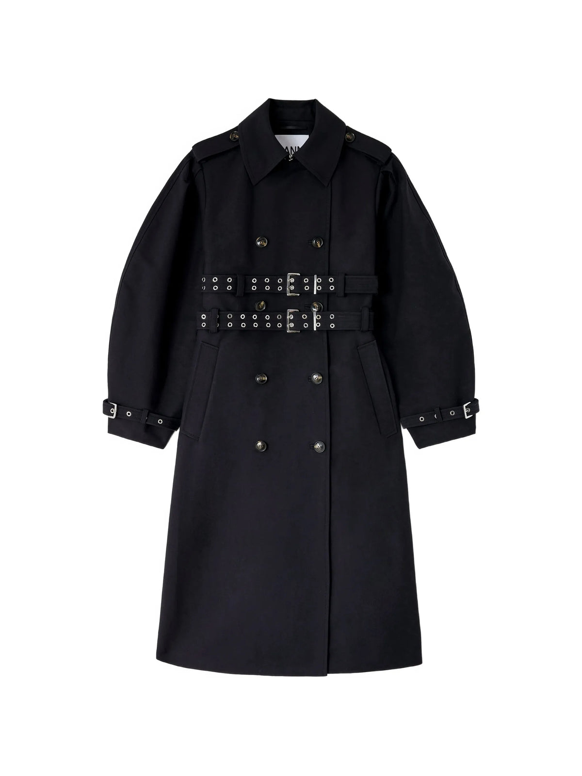 trench coat in double cotton