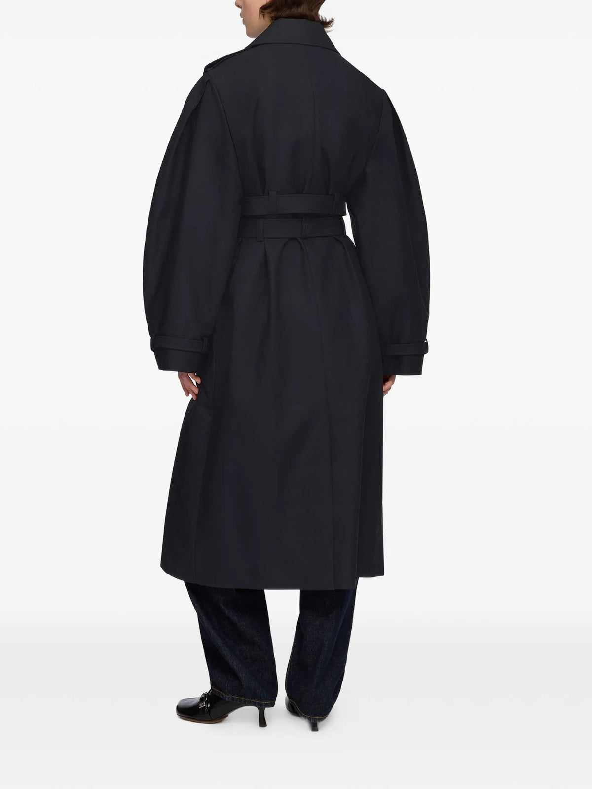 trench coat in double cotton