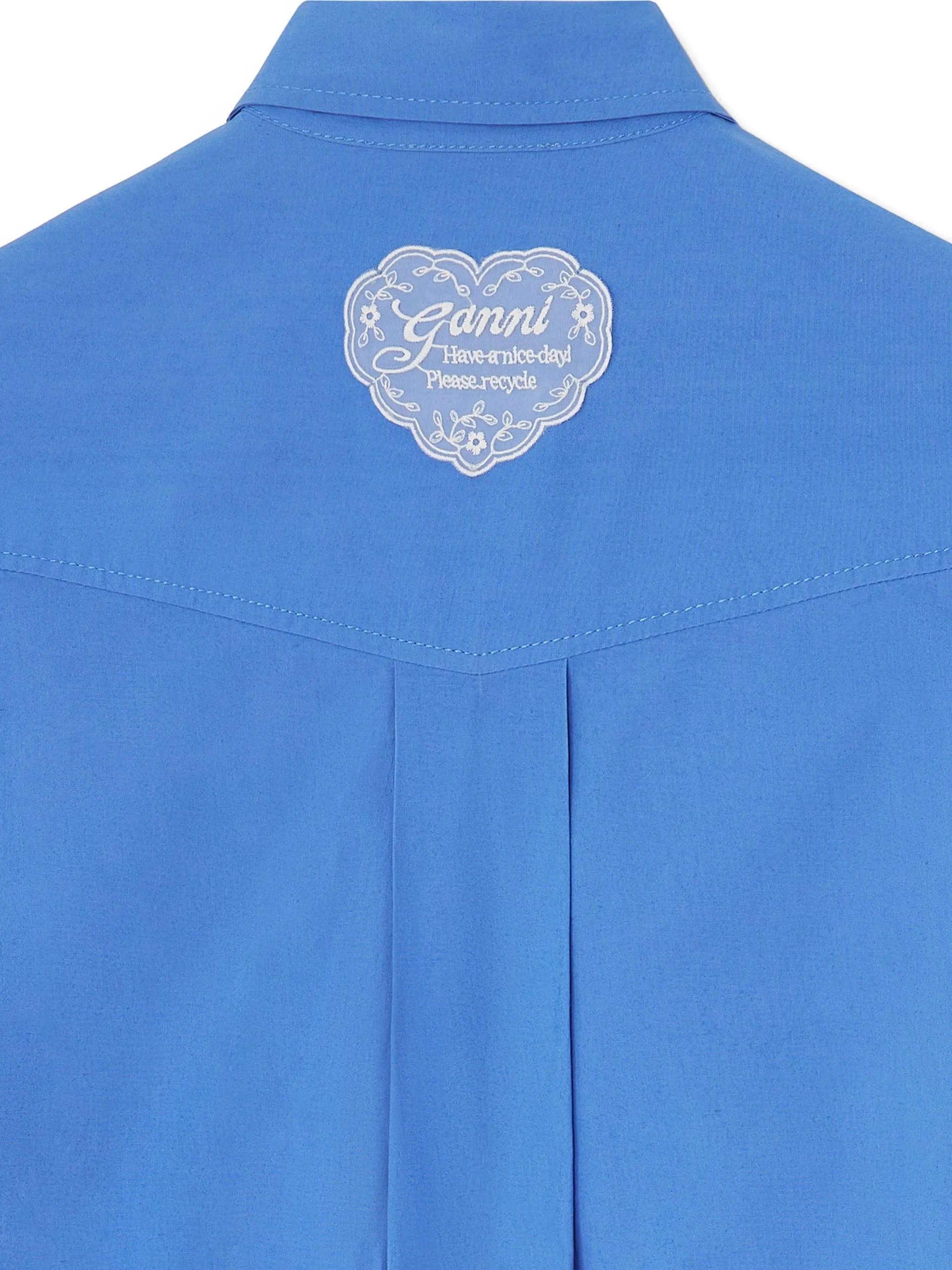 shirt dress in blue cotton