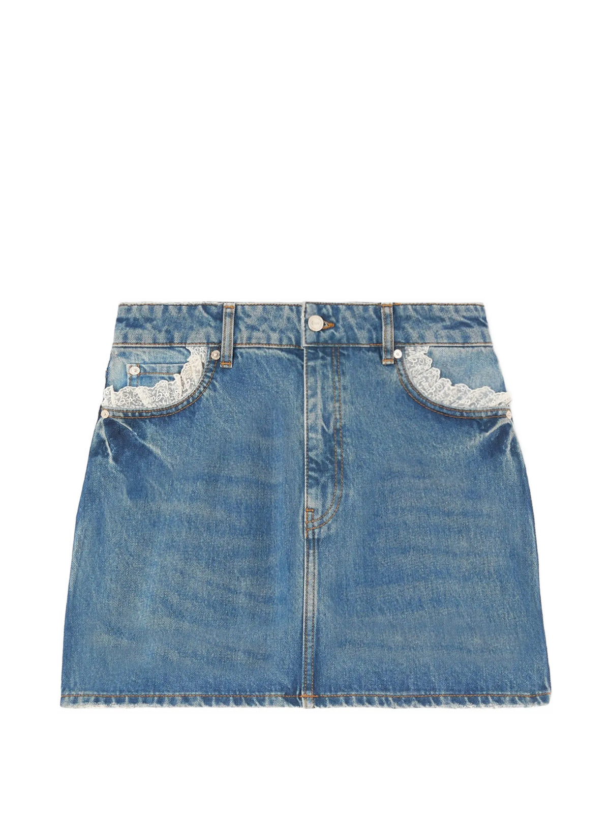 skirt in rigid denim