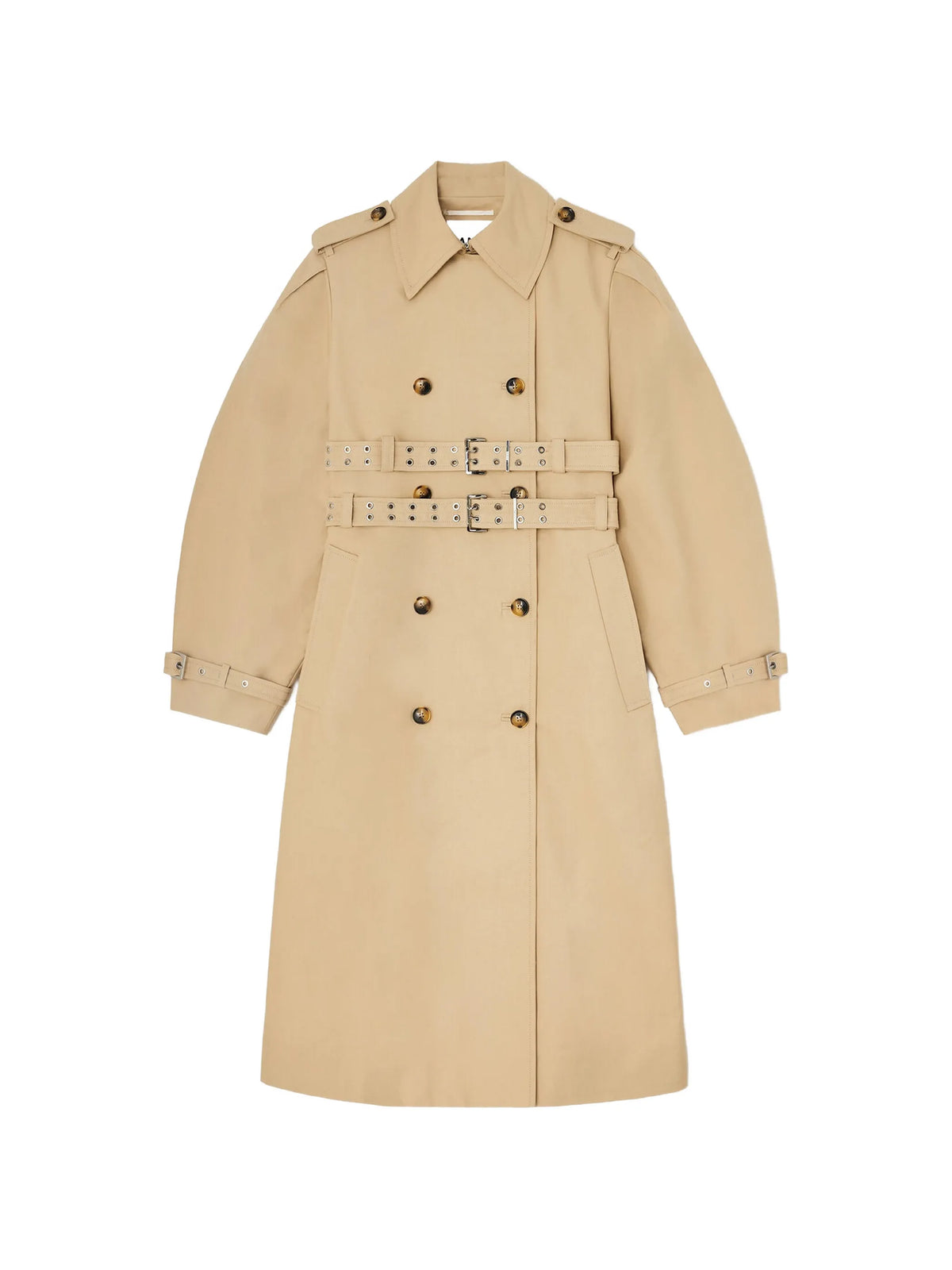 trench coat in double cotton