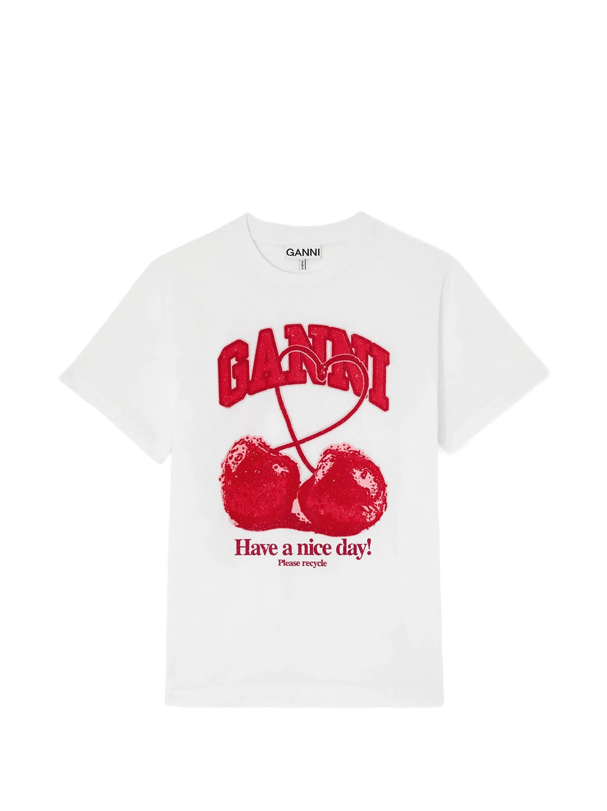 cherry-print T-shirt
