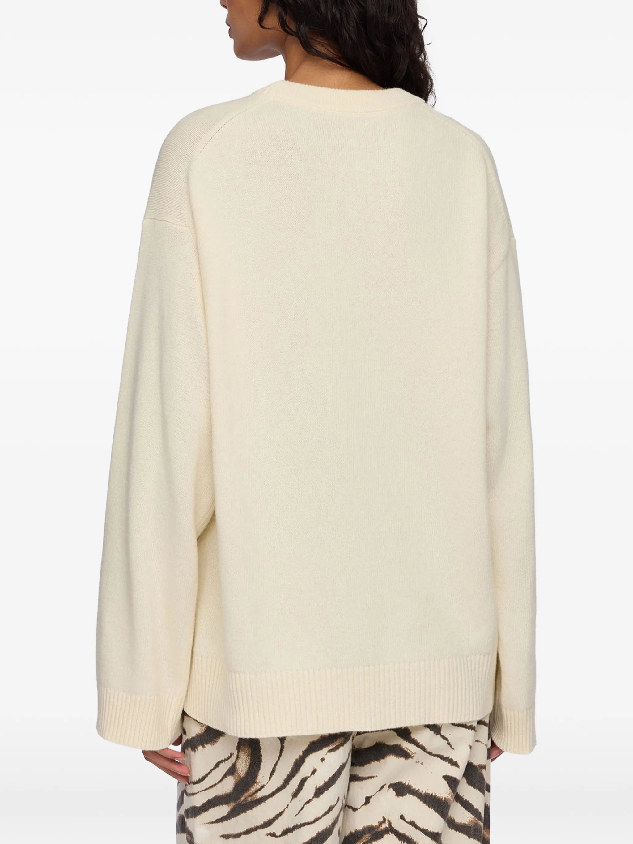 strawberry-motif intarsia-knit sweater