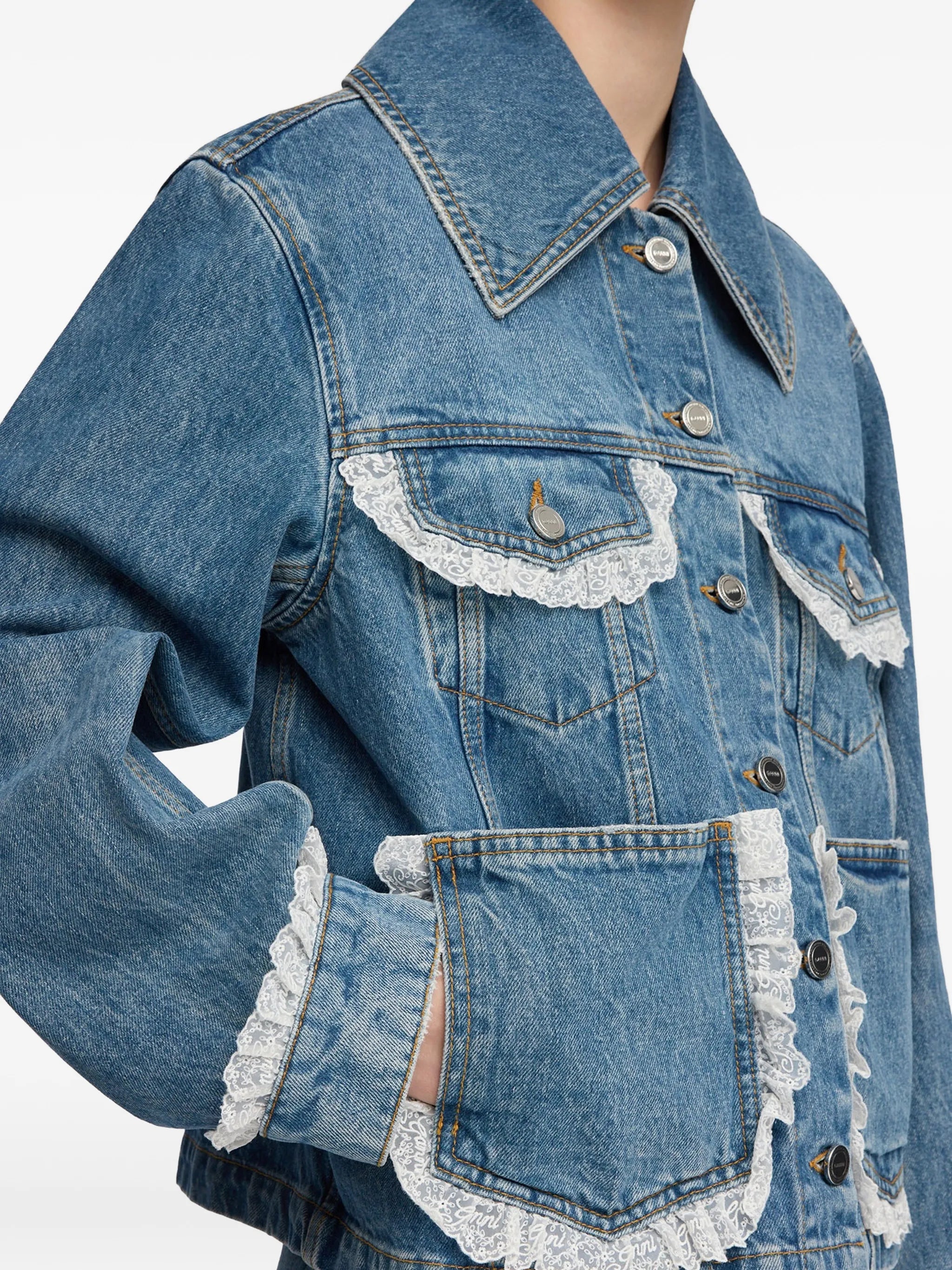 jacket in rigid denim