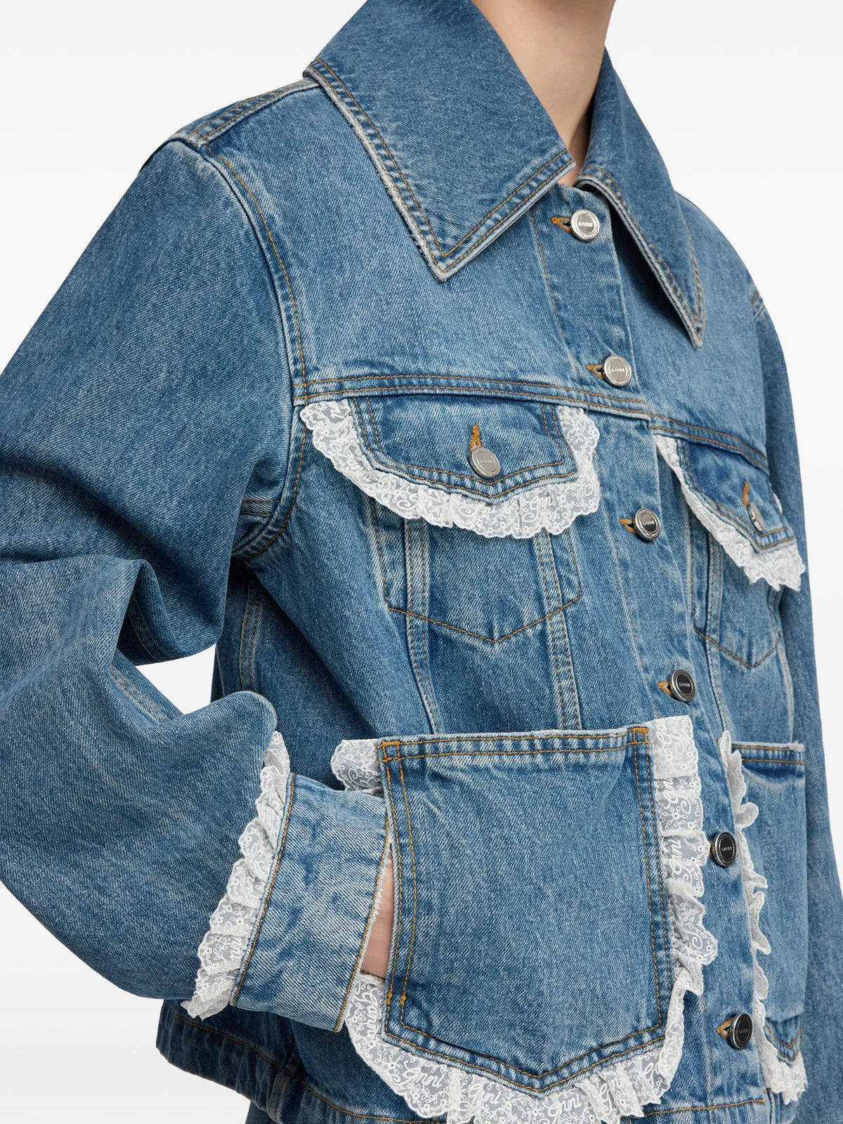jacket in rigid denim