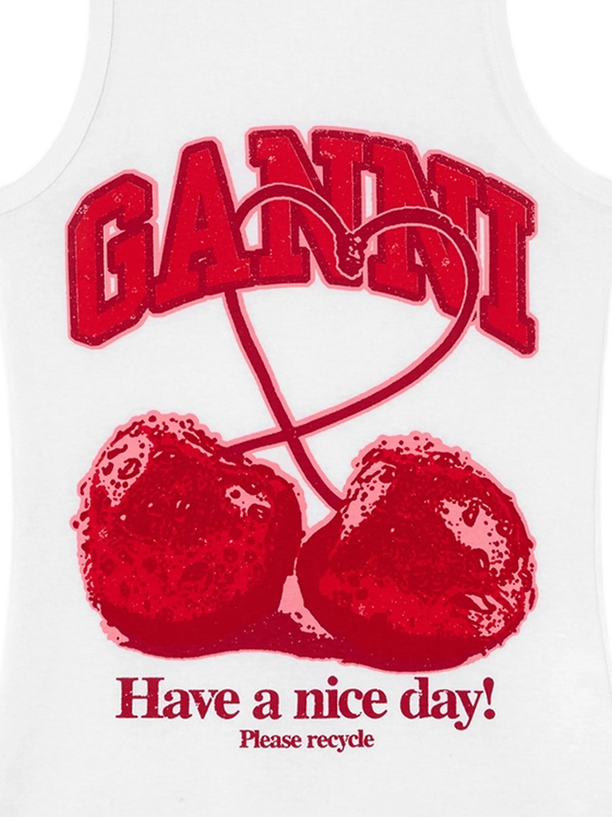 cherry graphic-print racerback tank top