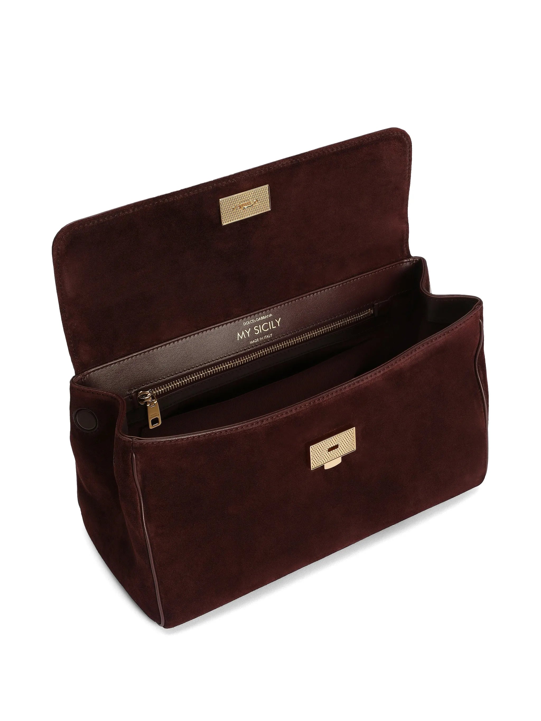medium My Sicily handbag in split-calfskin