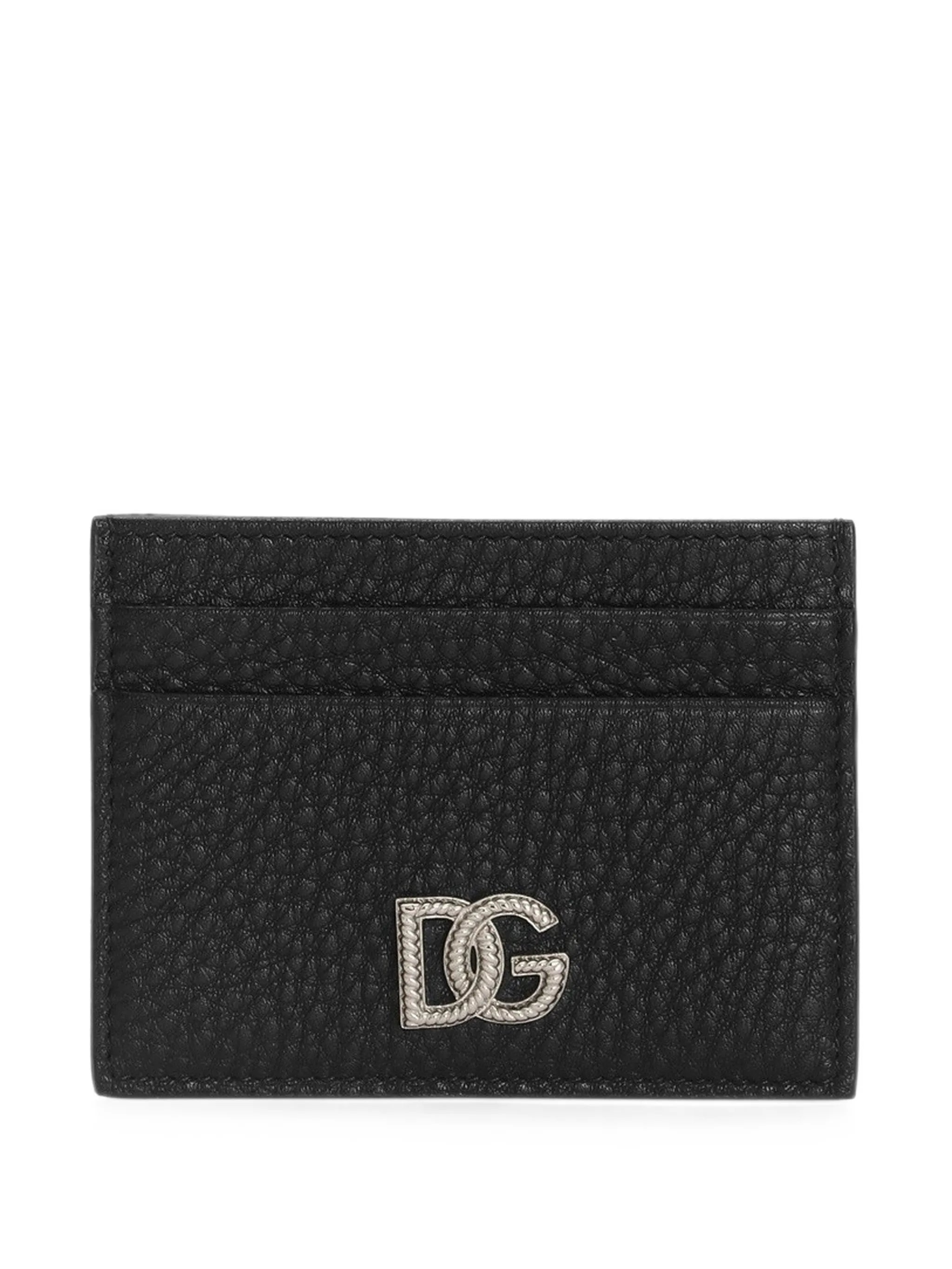 calfskin card holder with logo