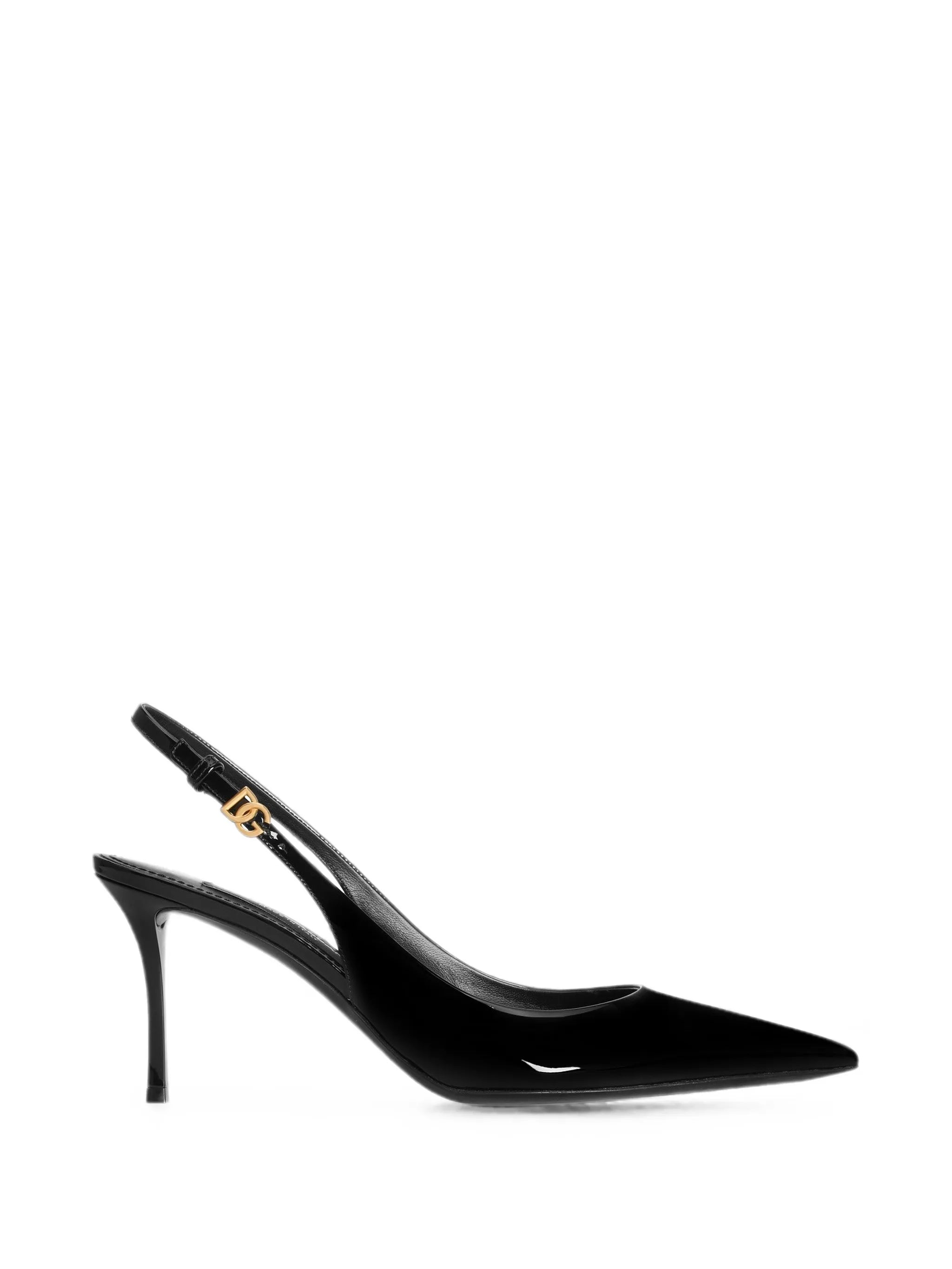 patent slingback pumps