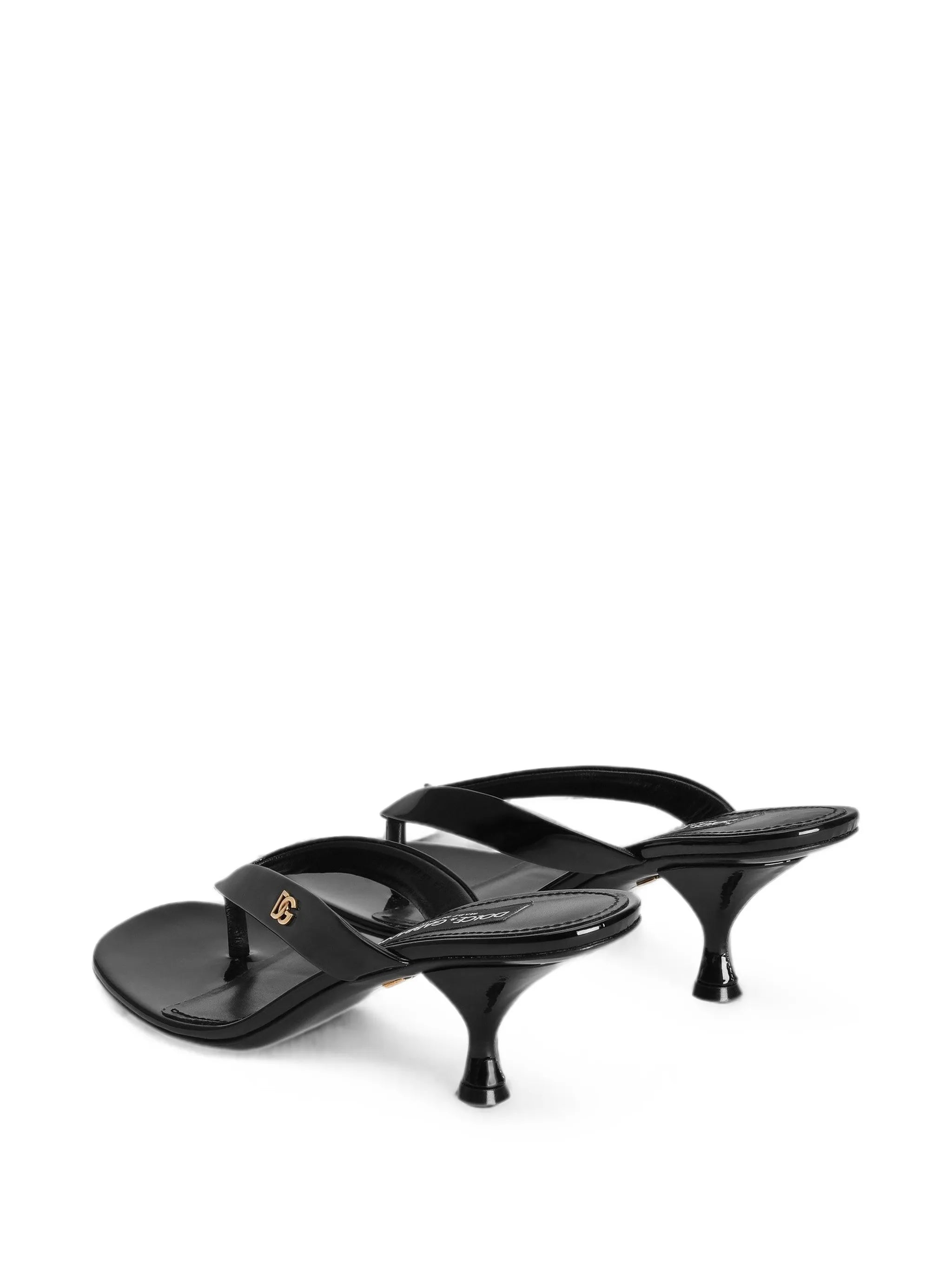 patent leather thong sandals