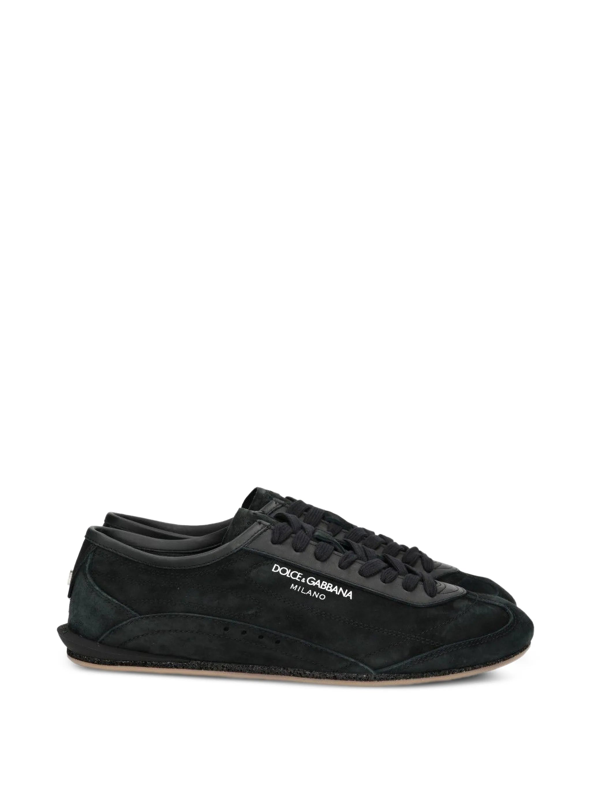 panelled logo-print sneakers