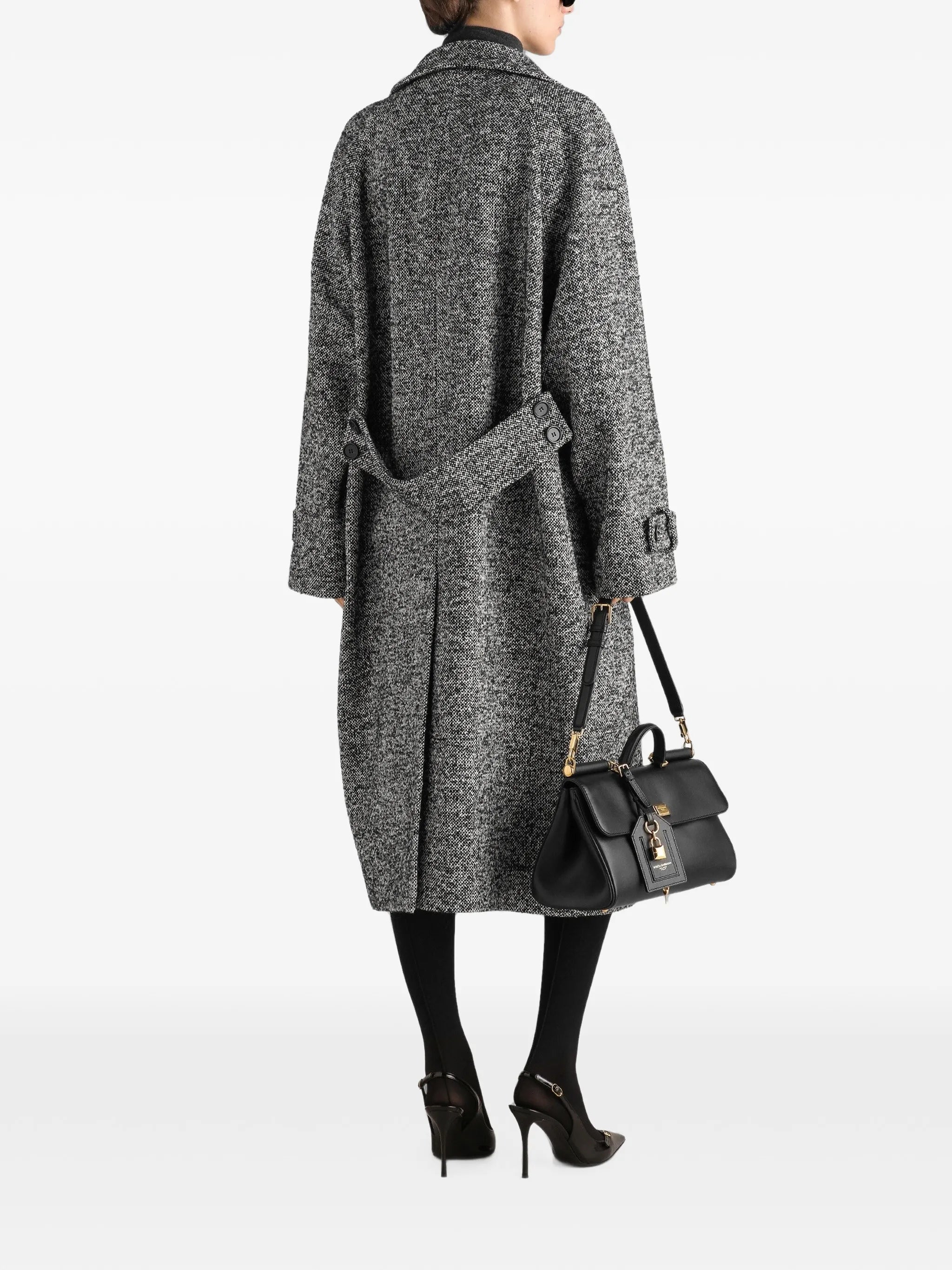 double-breasted wool-blend coat