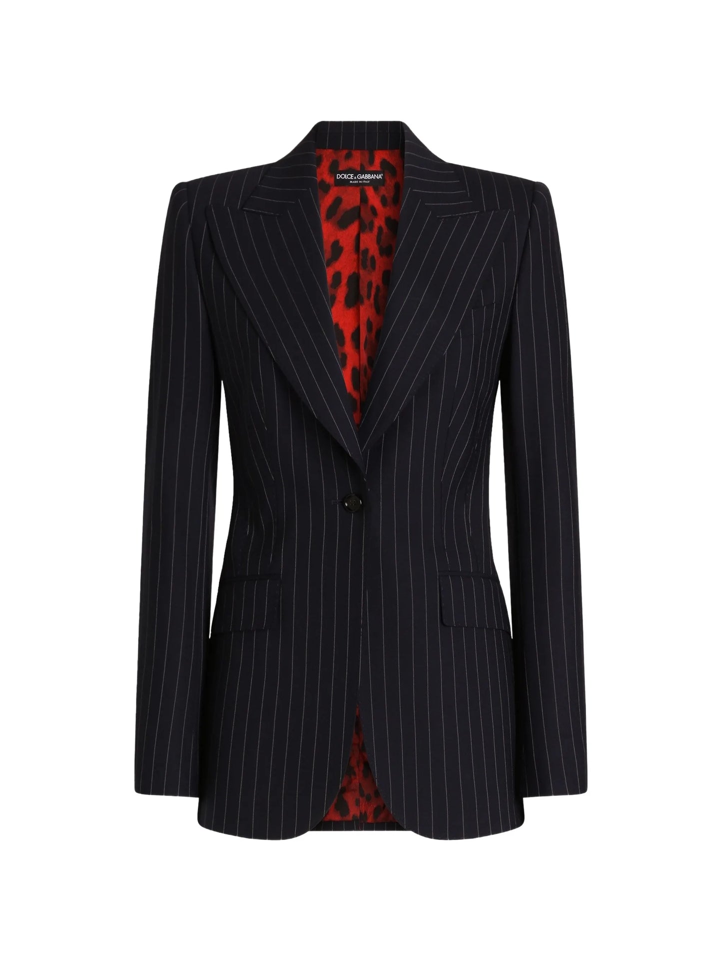 Turlington single-breasted jacket in pinstripe wool
