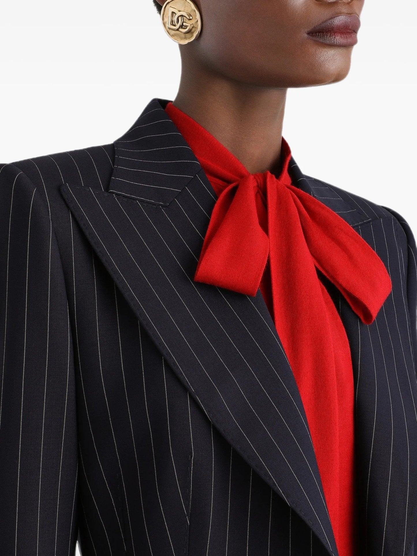Turlington single-breasted jacket in pinstripe wool