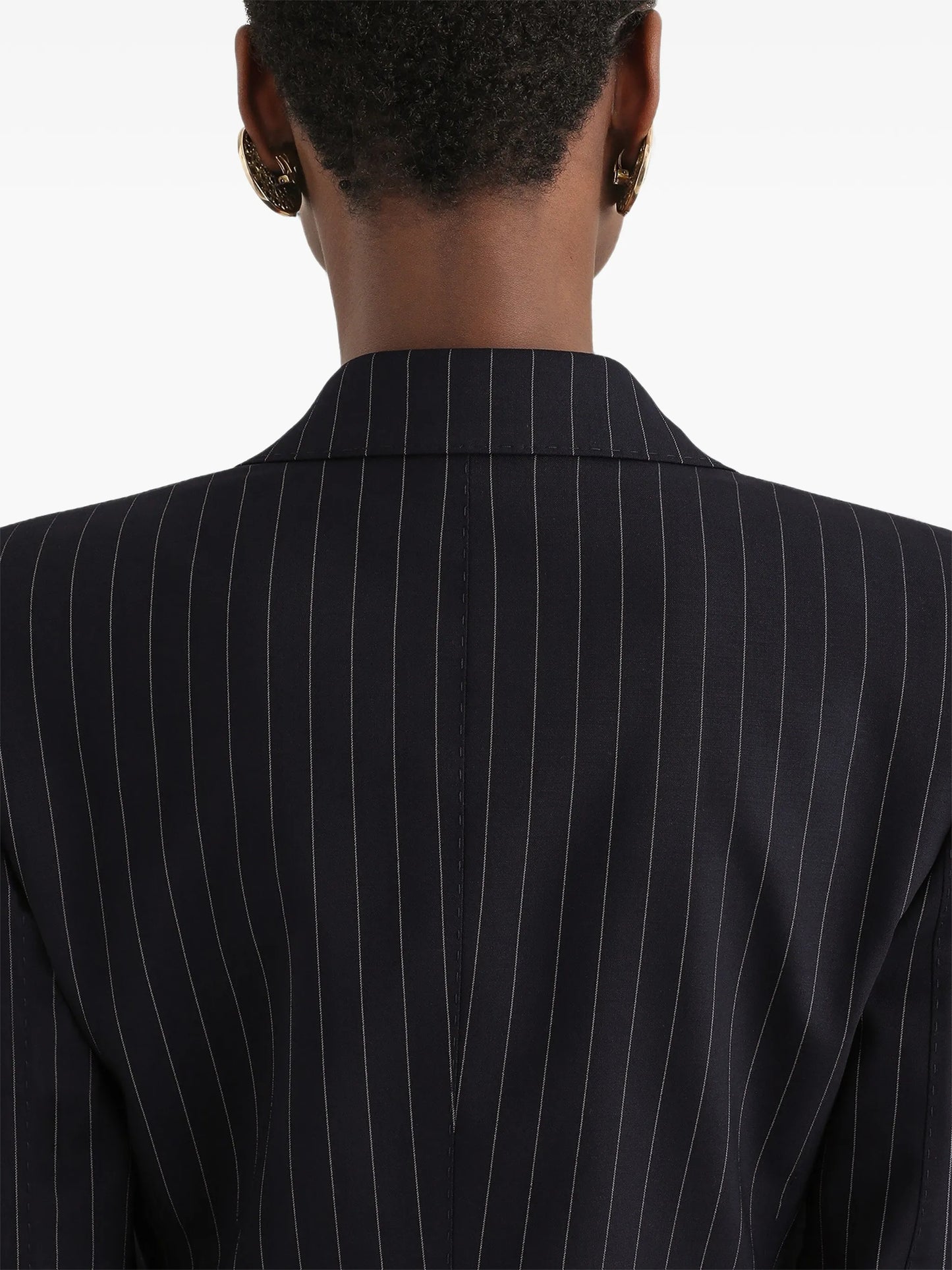 Turlington single-breasted jacket in pinstripe wool